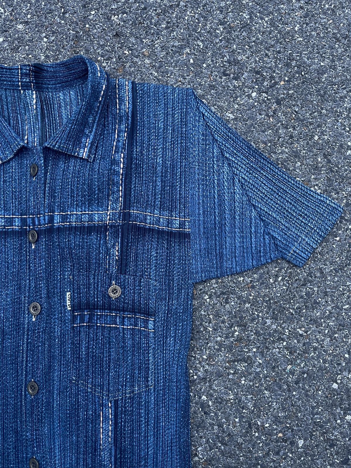 Pleats Please Issey Miyake Issey Miyake Pleats Please Denim Printed Size ONE SIZE - 4 Thumbnail