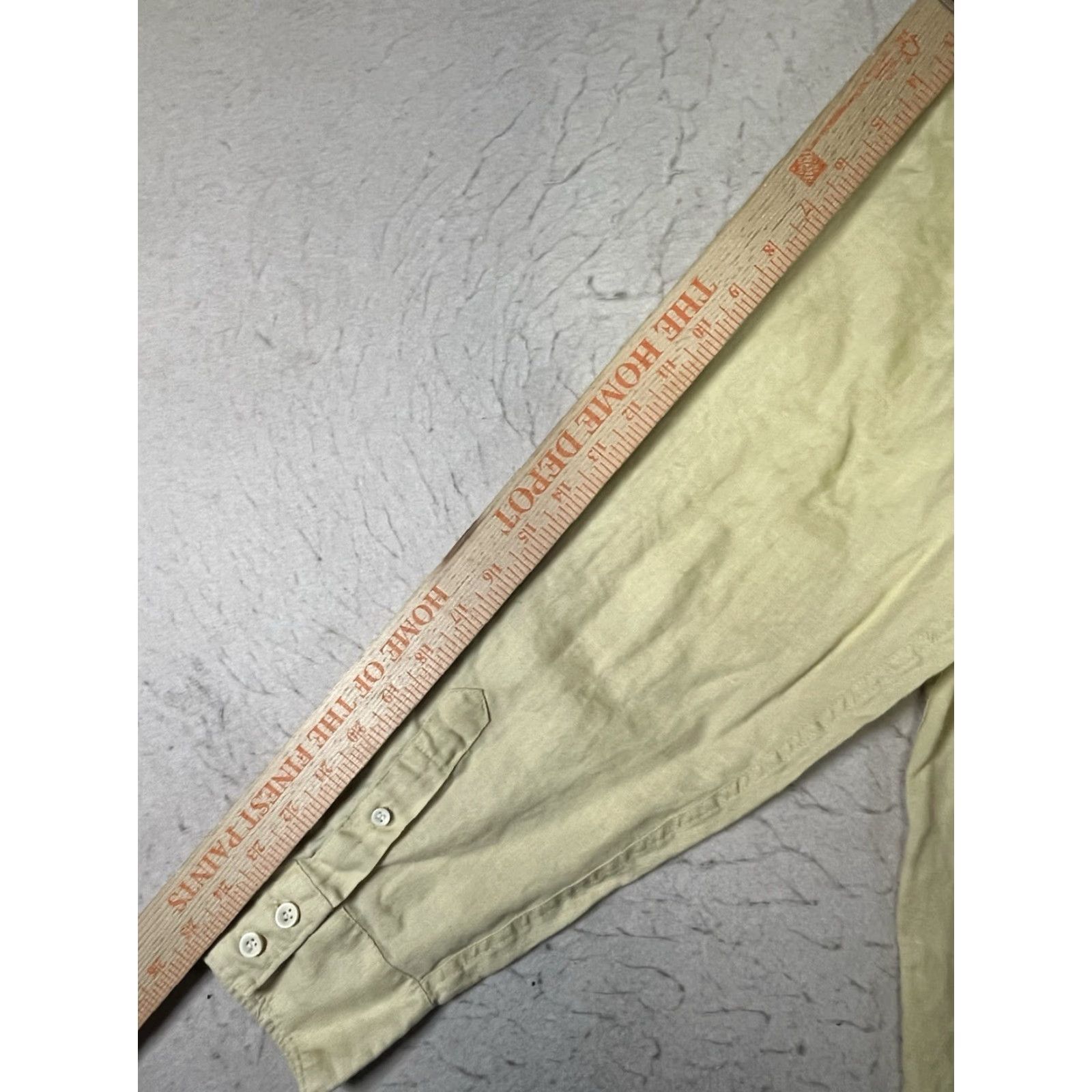 Quiksilver Quicksilver Shirt Button-Up Long Sleeve Linen Yellow Men's Large Casual Beach Size US L / EU 52-54 / 3 - 4 Thumbnail
