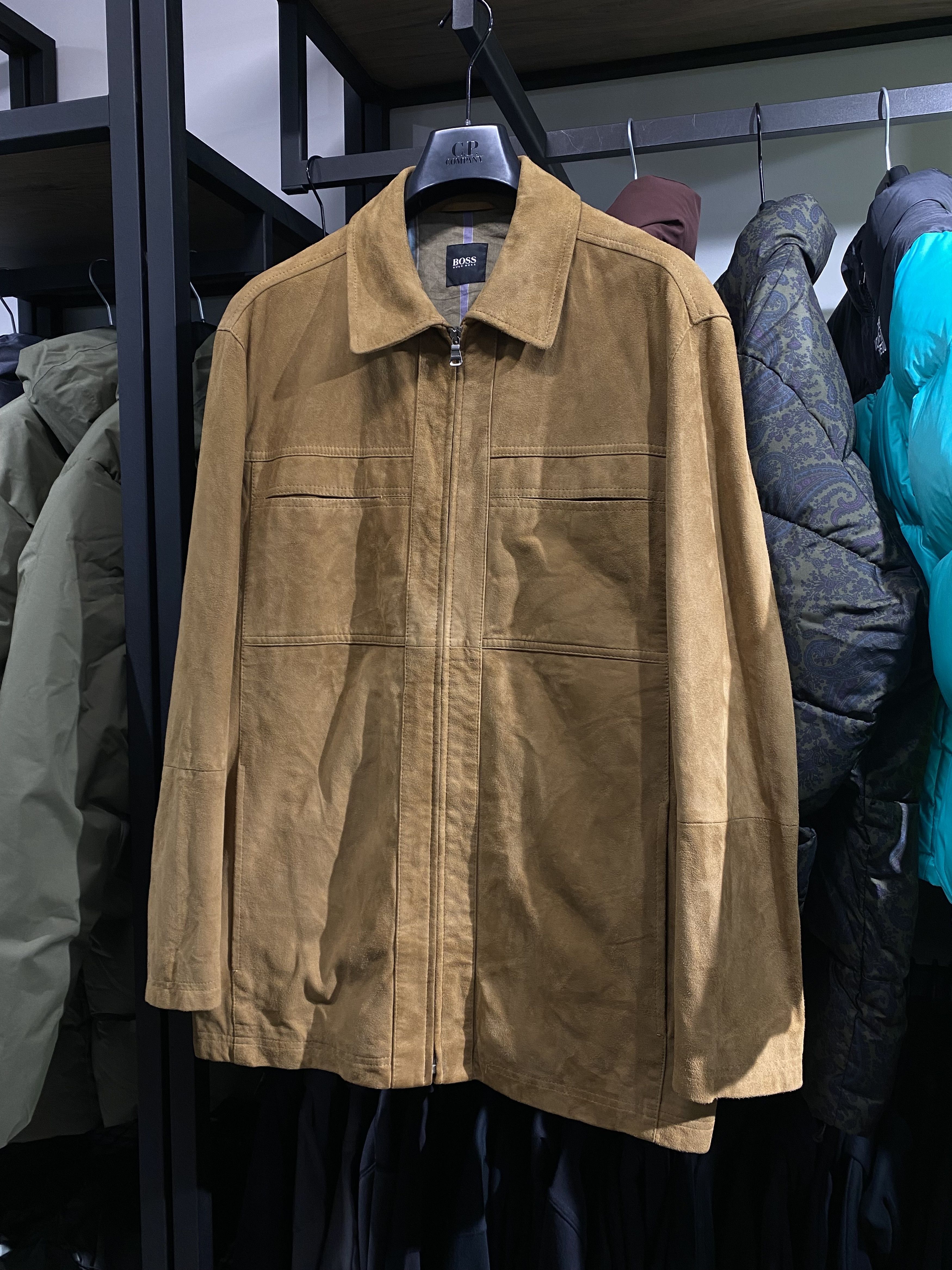 Hugo Boss Hugo Boss Vintage Goatskin Suede Craff Tan Leather Jacket Size US L / EU 52-54 / 3 - 3 Thumbnail