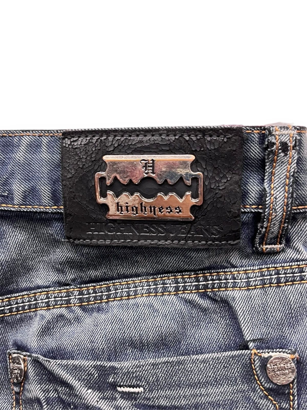 Other 🔥HIGHNESS Handmade Punk Grunge Boro Patchwork SlimFit Denim Size US 28 / EU 44 - 13 Thumbnail