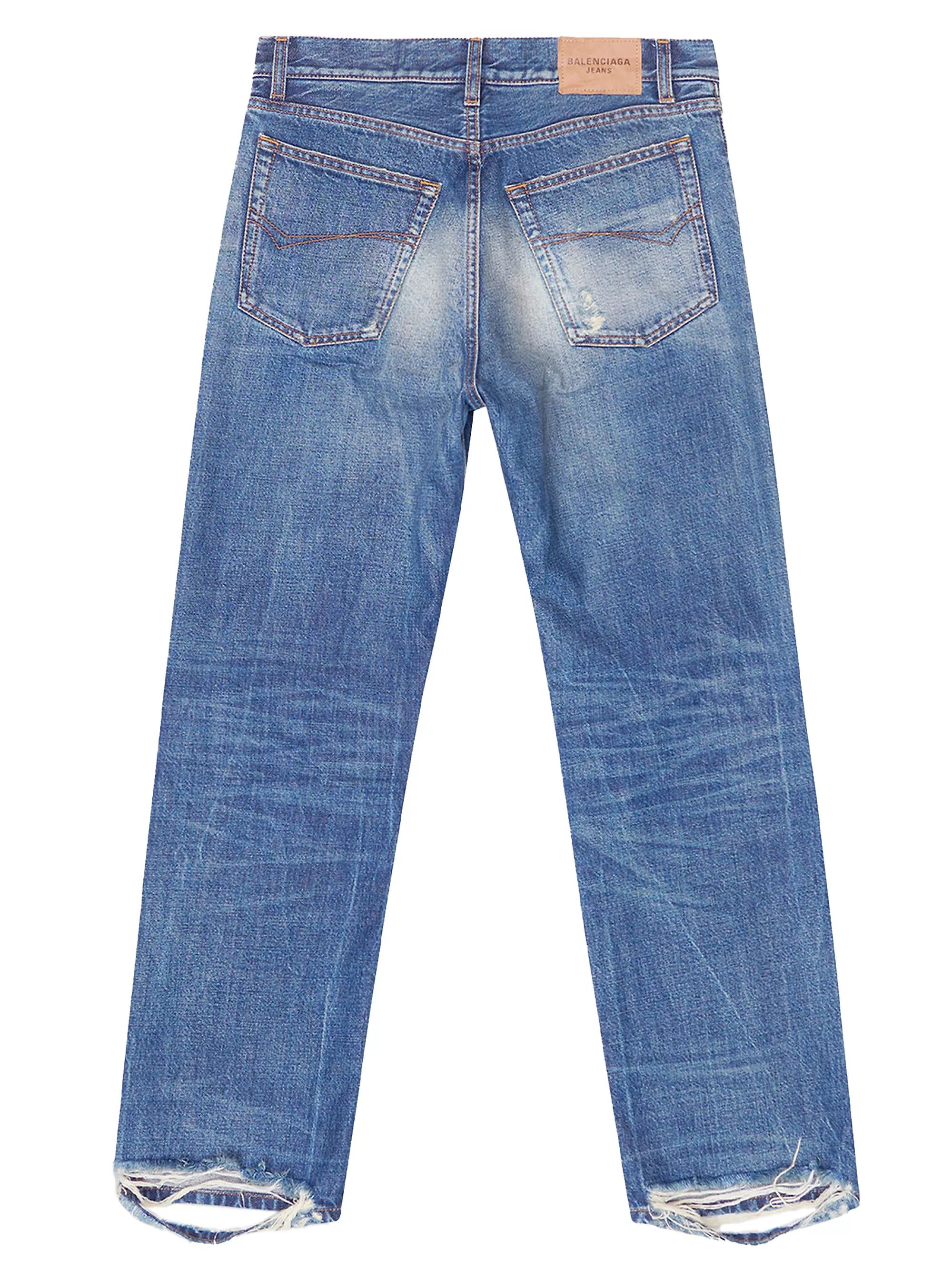 Balenciaga o1mt1gz0325 Slim Fit Jeans Pant in Blue Size 26" / US 2 / IT 38 - 5 Thumbnail