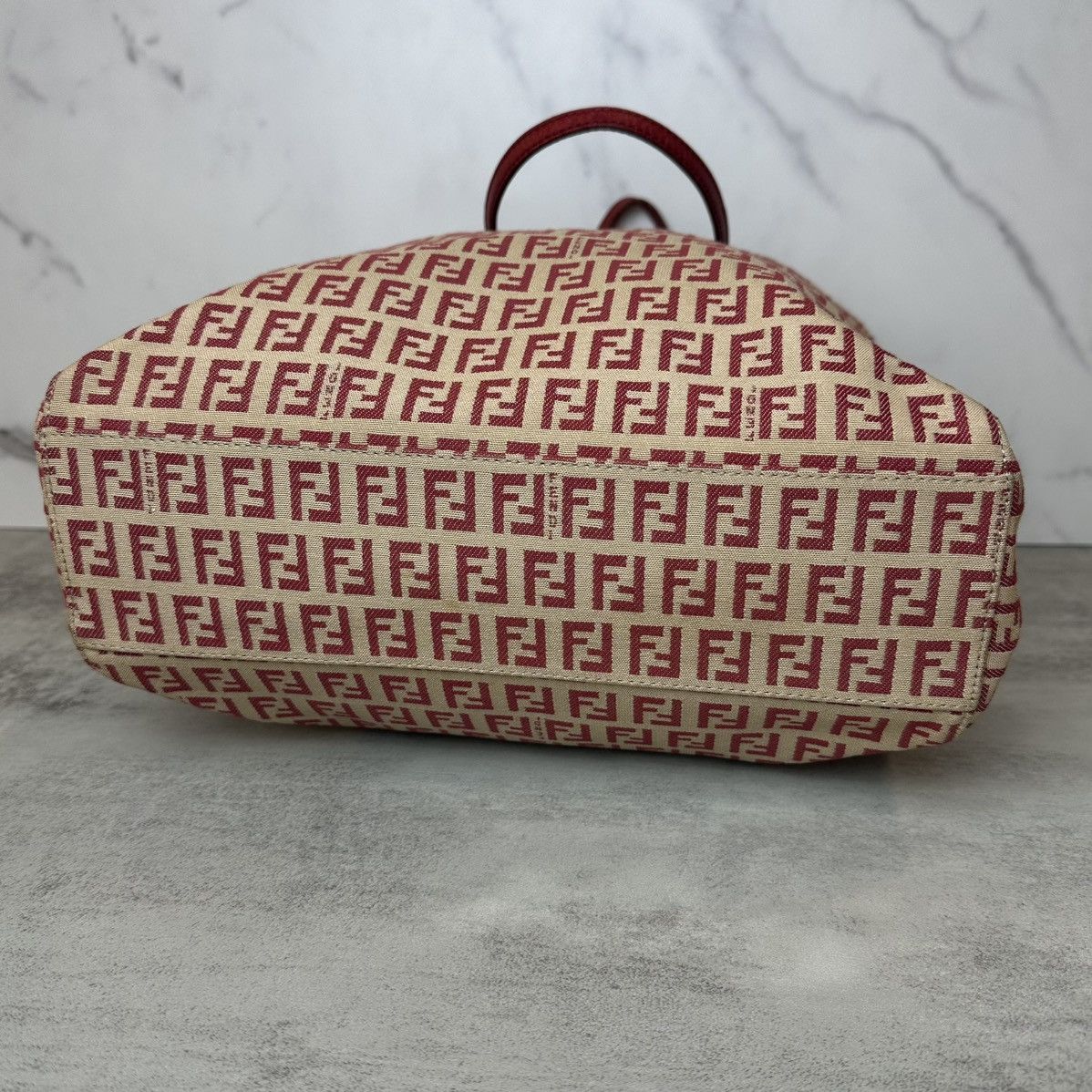 Fendi Fendi 1990s Red Zucca Canvas Tote Size ONE SIZE - 11 Thumbnail