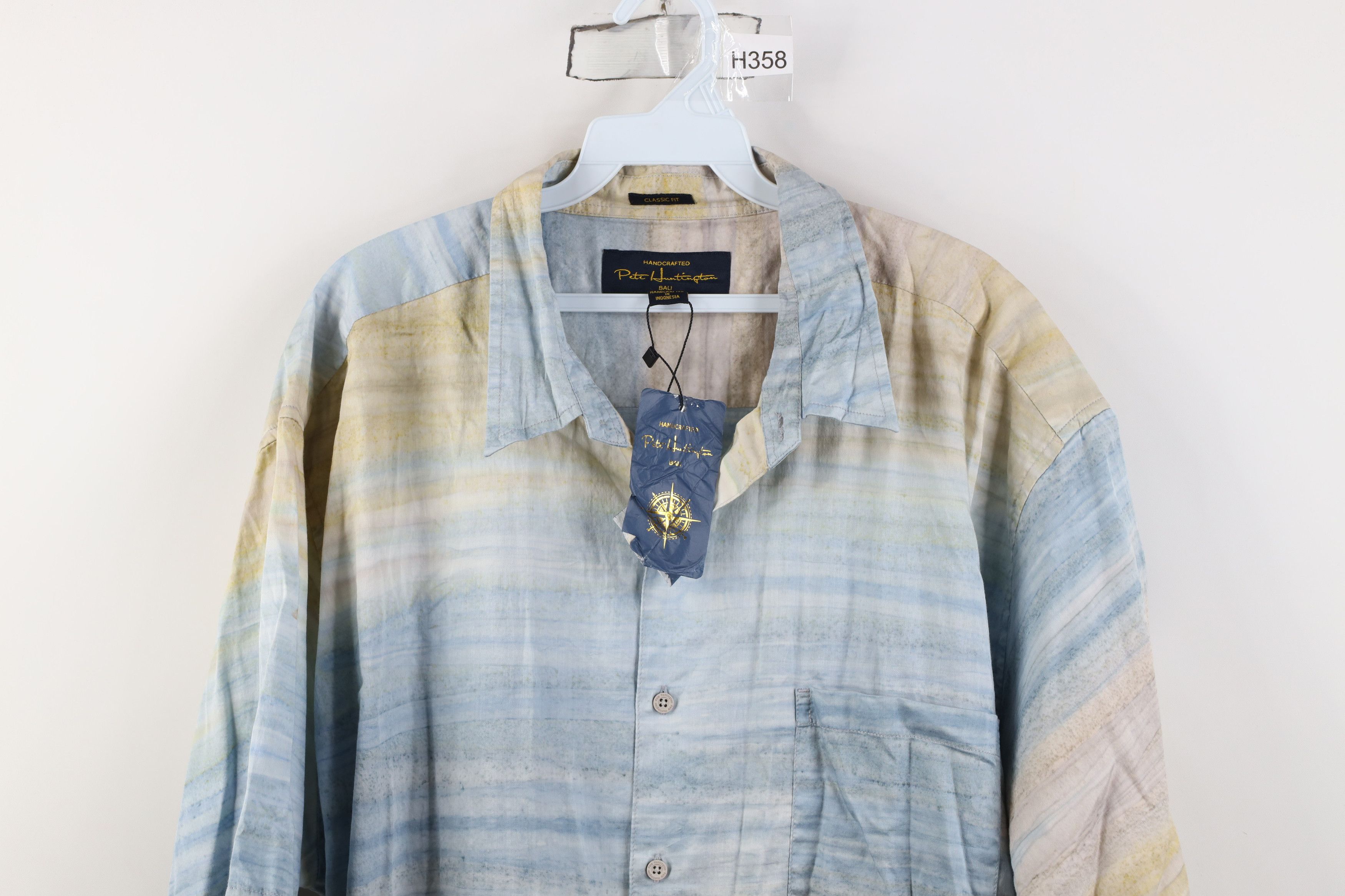Vintage Deadstock Vintage Y2K Streetwear Ombre Beach Button Shirt Size US XXL / EU 58 / 5 - 2 Thumbnail