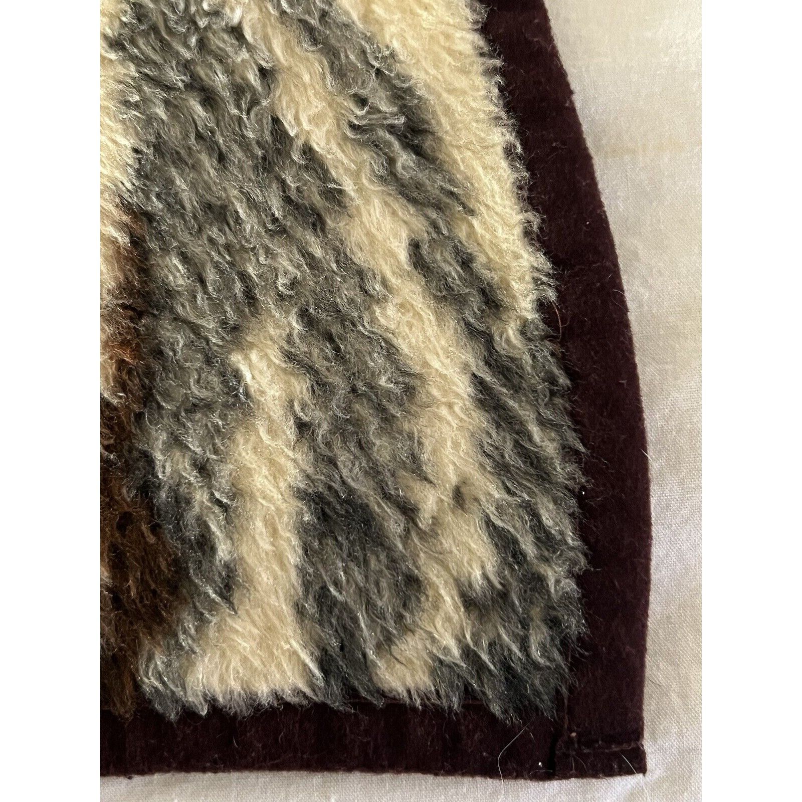 Vintage Bengal Tiger Reversible Blanket Throw 61x51 Animal P