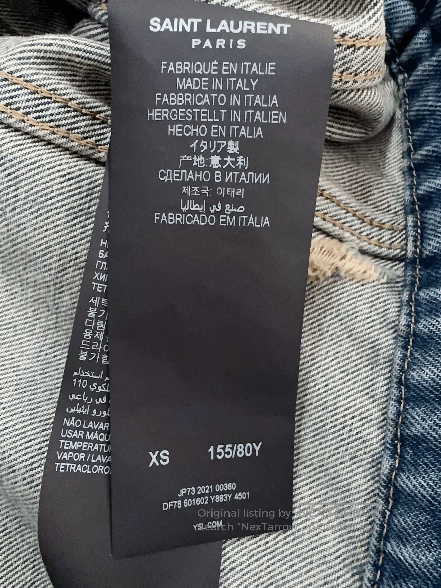 Saint Laurent Paris SLP Saint Laurent Denim Jacket. Size XS / US 0-2 / IT 36-38 - 5 Thumbnail