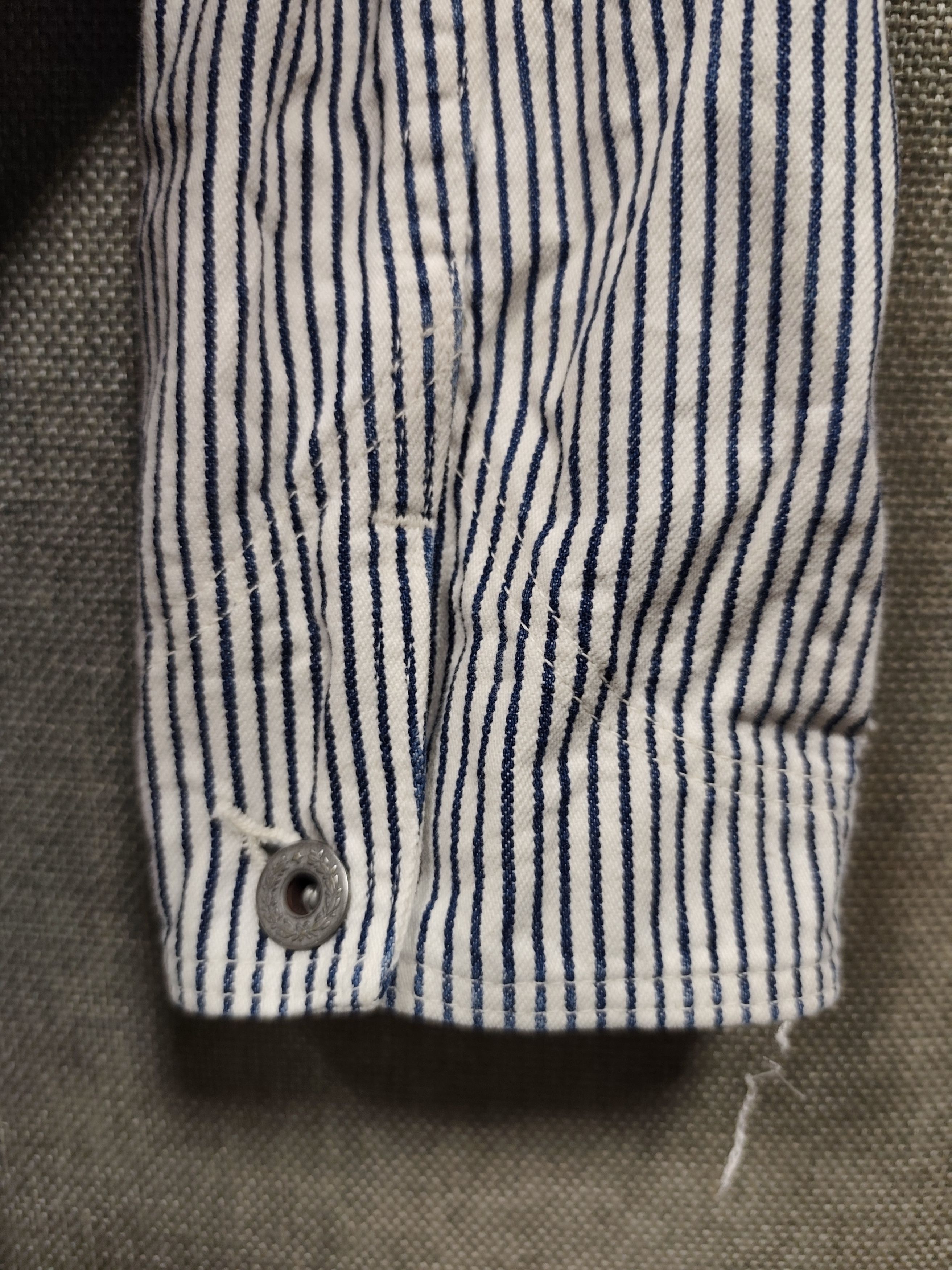 Orslow ORSLOW Hickory Stripe Chore Coat Work Jacket Made In Japan Size US L / EU 52-54 / 3 - 10 Thumbnail