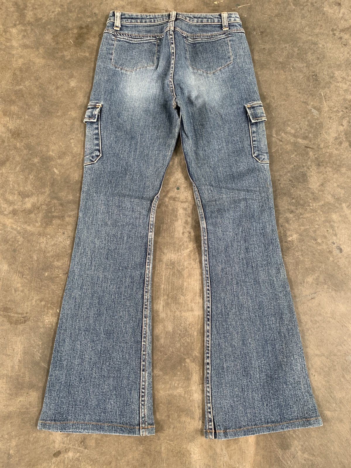 Japanese Brand 2000s y2k flare cargo jeans Size 26" / US 2 / IT 38 - 4 Thumbnail