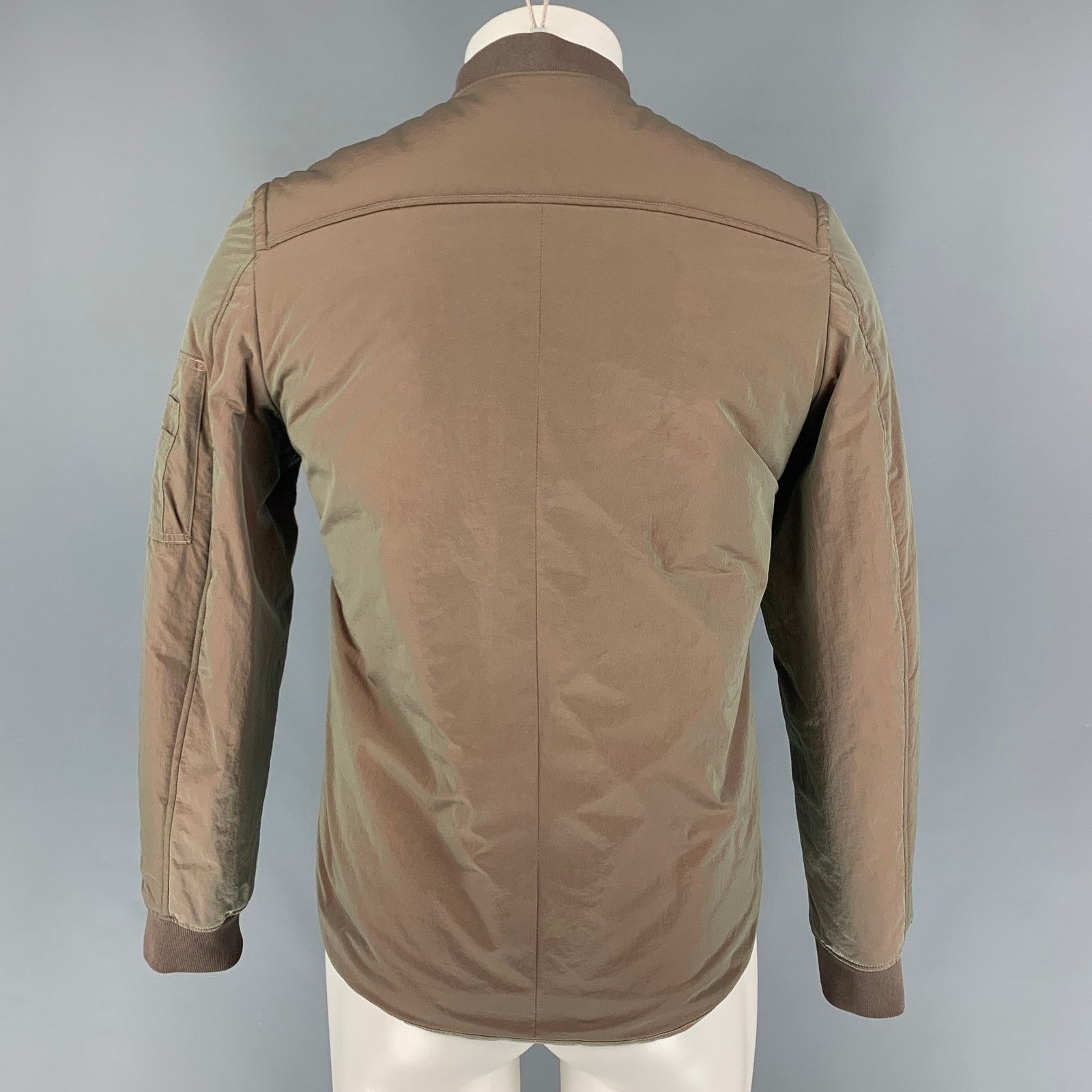 Acne Studios ACNE STUDIOS 34 Olive Green Nylon Iridescent Bomber Jacket Size US S / EU 44-46 / 1 - 3 Thumbnail