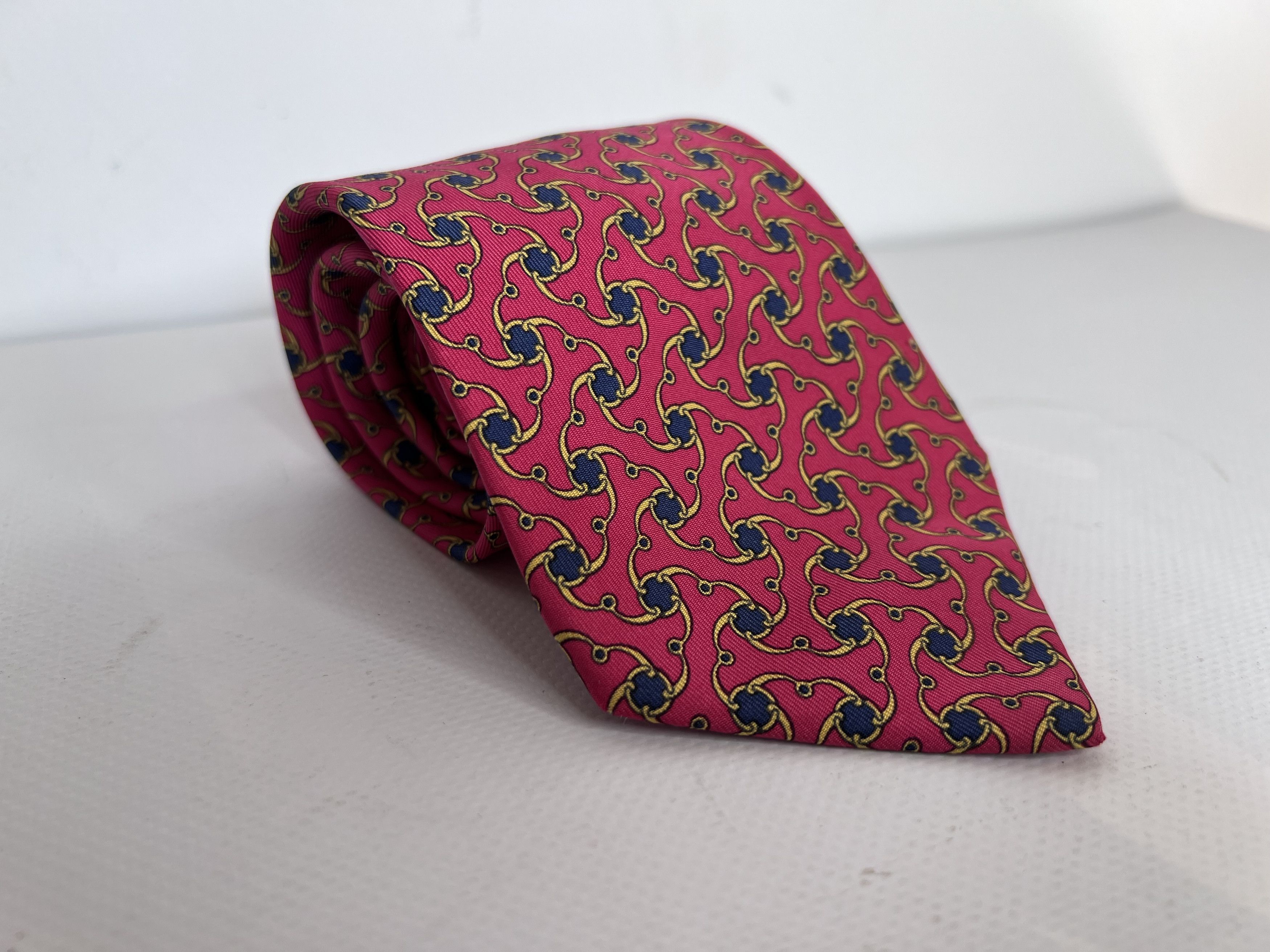 Hermes HERMES PARIS 7445 HA 100% SILK GEOMETRICAL NECK TIE Size ONE SIZE - 1 Thumbnail