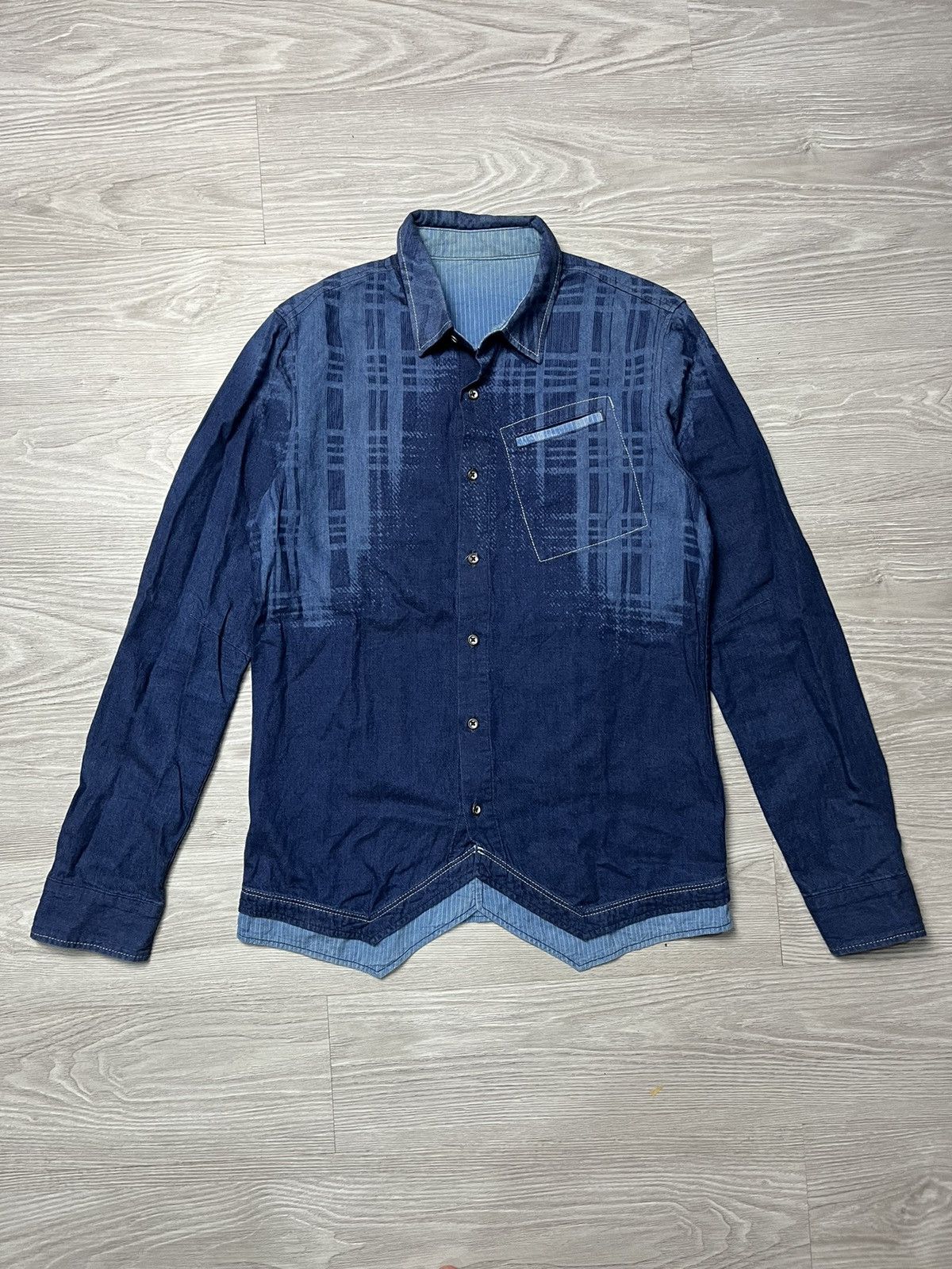 Marithe + Francois Girbaud MARITHE FRANCOIS GIRBAUD Denim Shirt Button up longsleeve Size US M / EU 48-50 / 2 - 1 Thumbnail