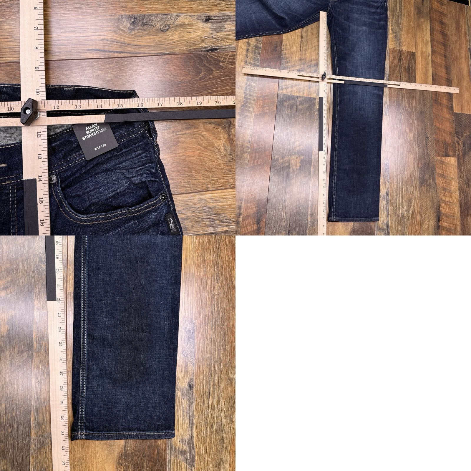 Silver Jeans Co. Silver Jeans Jeans Slim Straight Leg Stretch 32x32 Mens Button Zip Denim 5-Pocket Blue Medium Wash City Logo Size US 32 / EU 48 - 9 Thumbnail