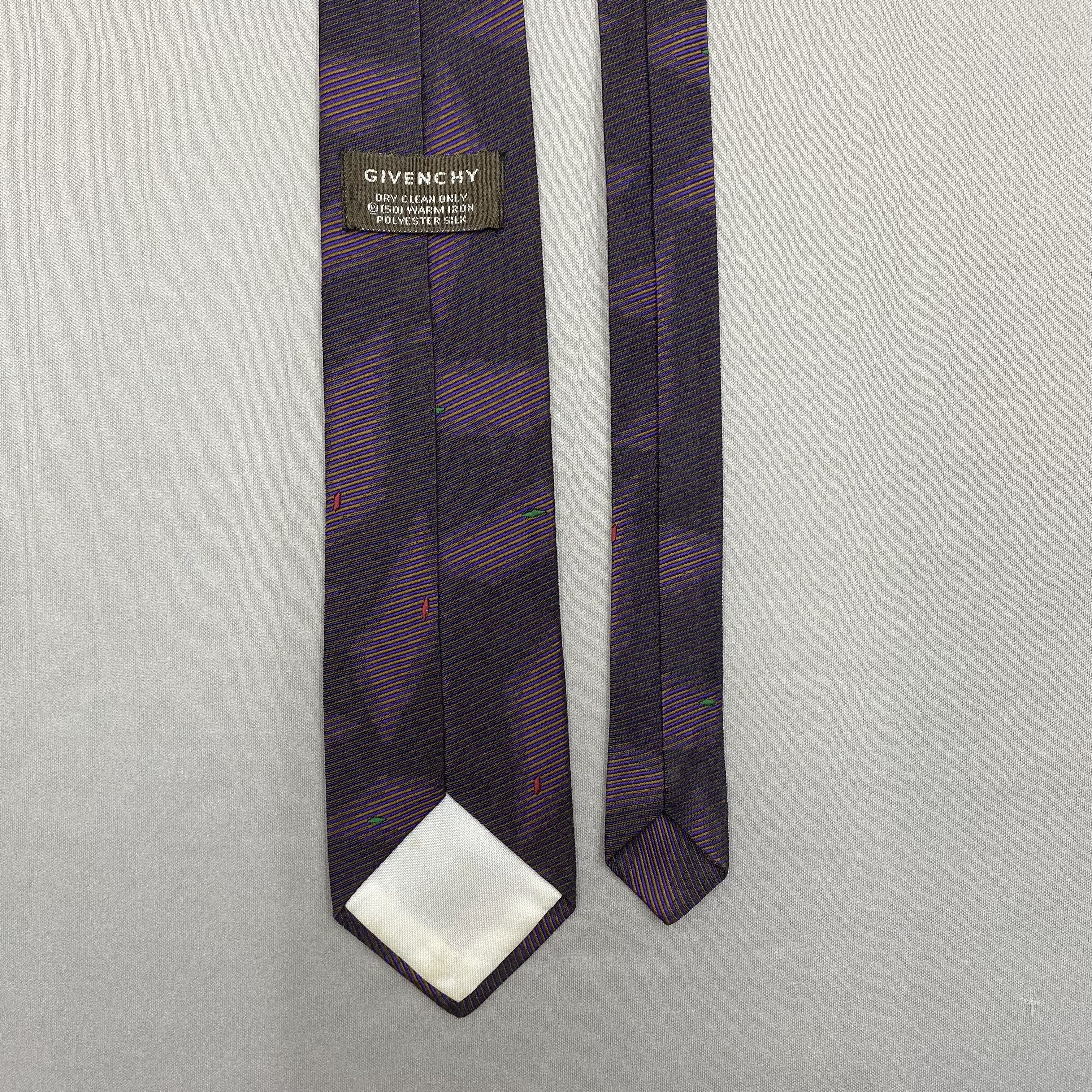 Japanese Brand Vintage Givenchy SILK Necktie Cravate Pure Silk Size ONE SIZE - 6 Thumbnail