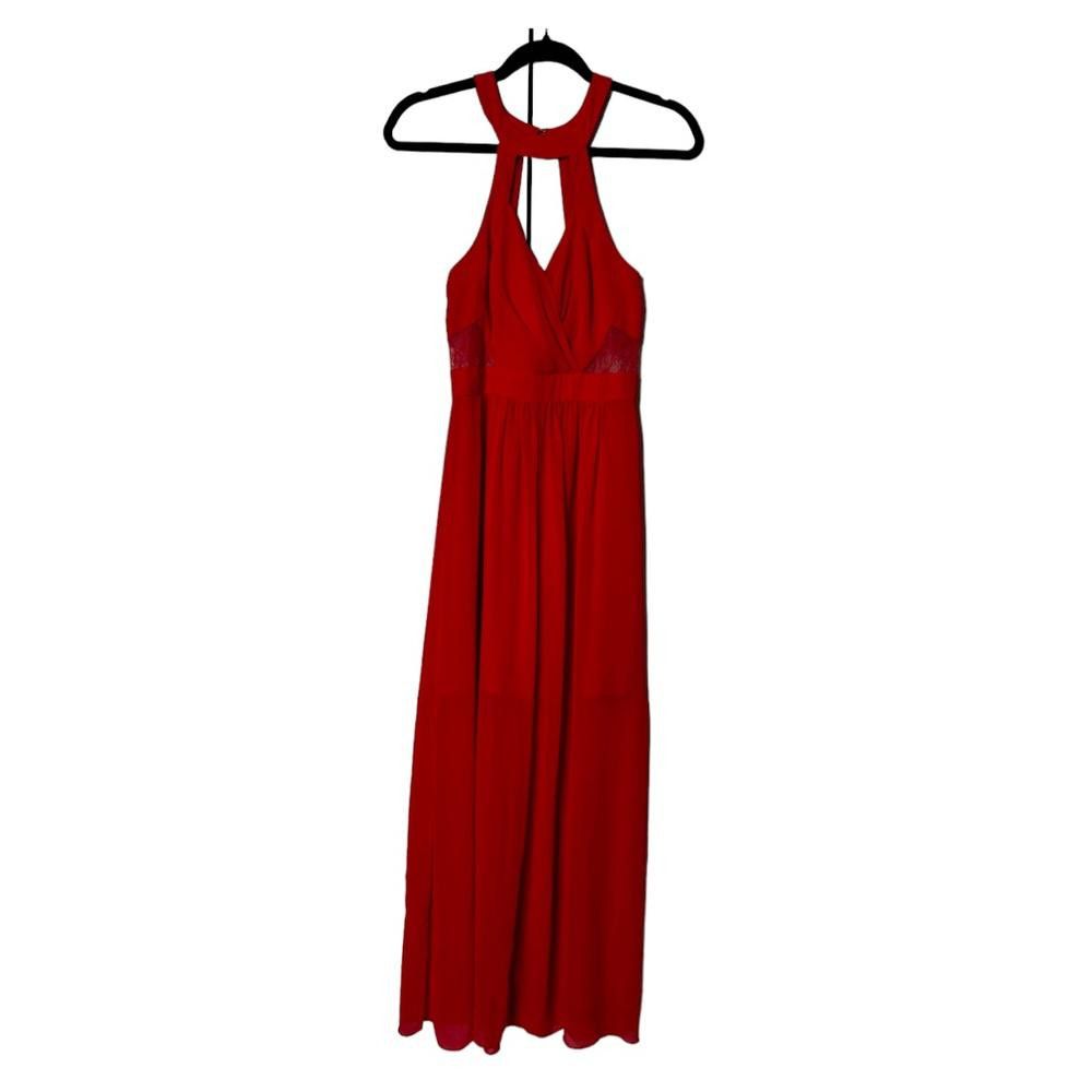 Designer BCBGeneration l Red Maxi W Lace Detail Size 4 Size S / US 4 / IT 40 - 3 Thumbnail