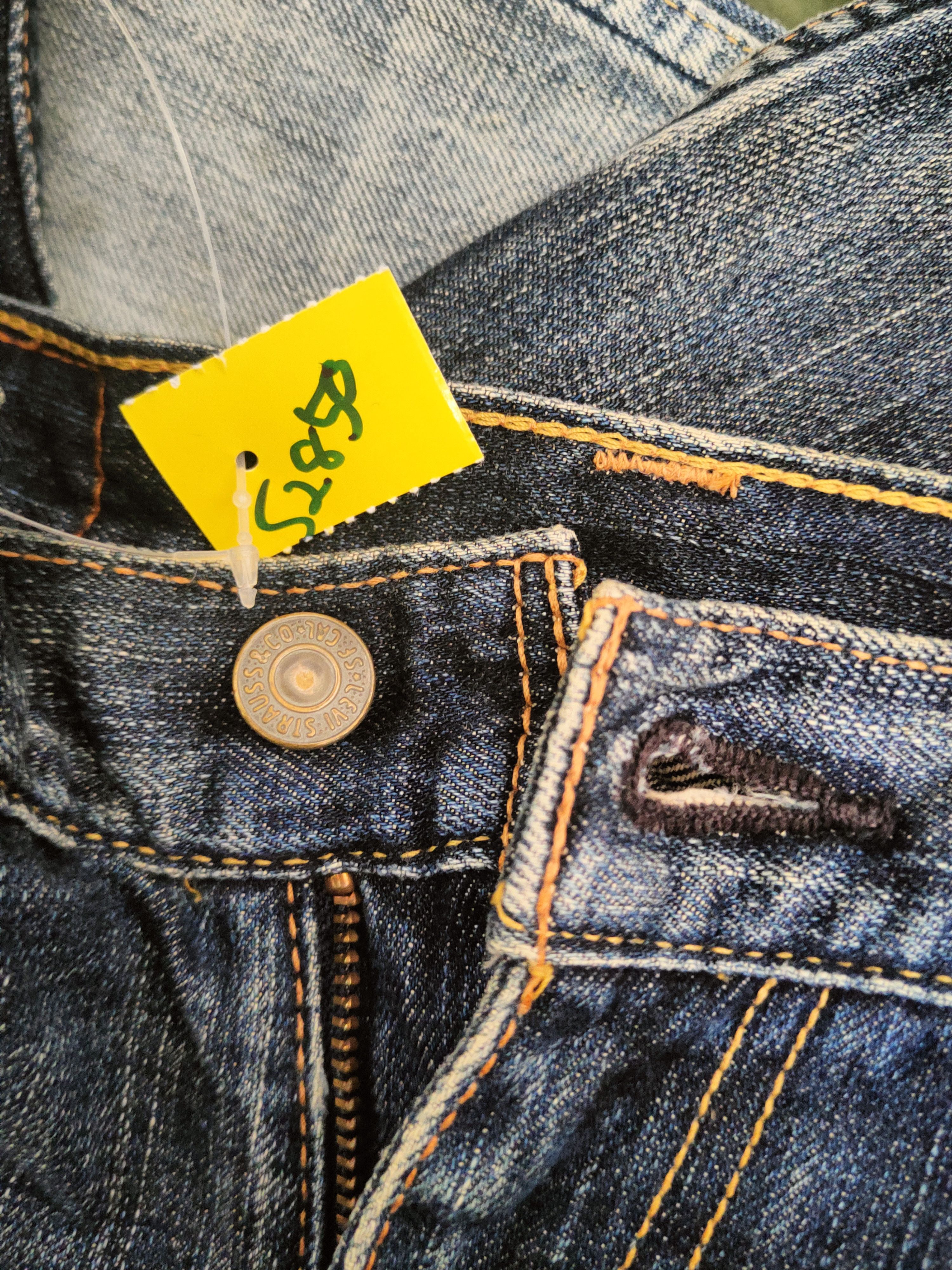 Levi's Levi's Dark Blue Distressed Ripped Jeans #S2850 Size US 33 - 18 Thumbnail