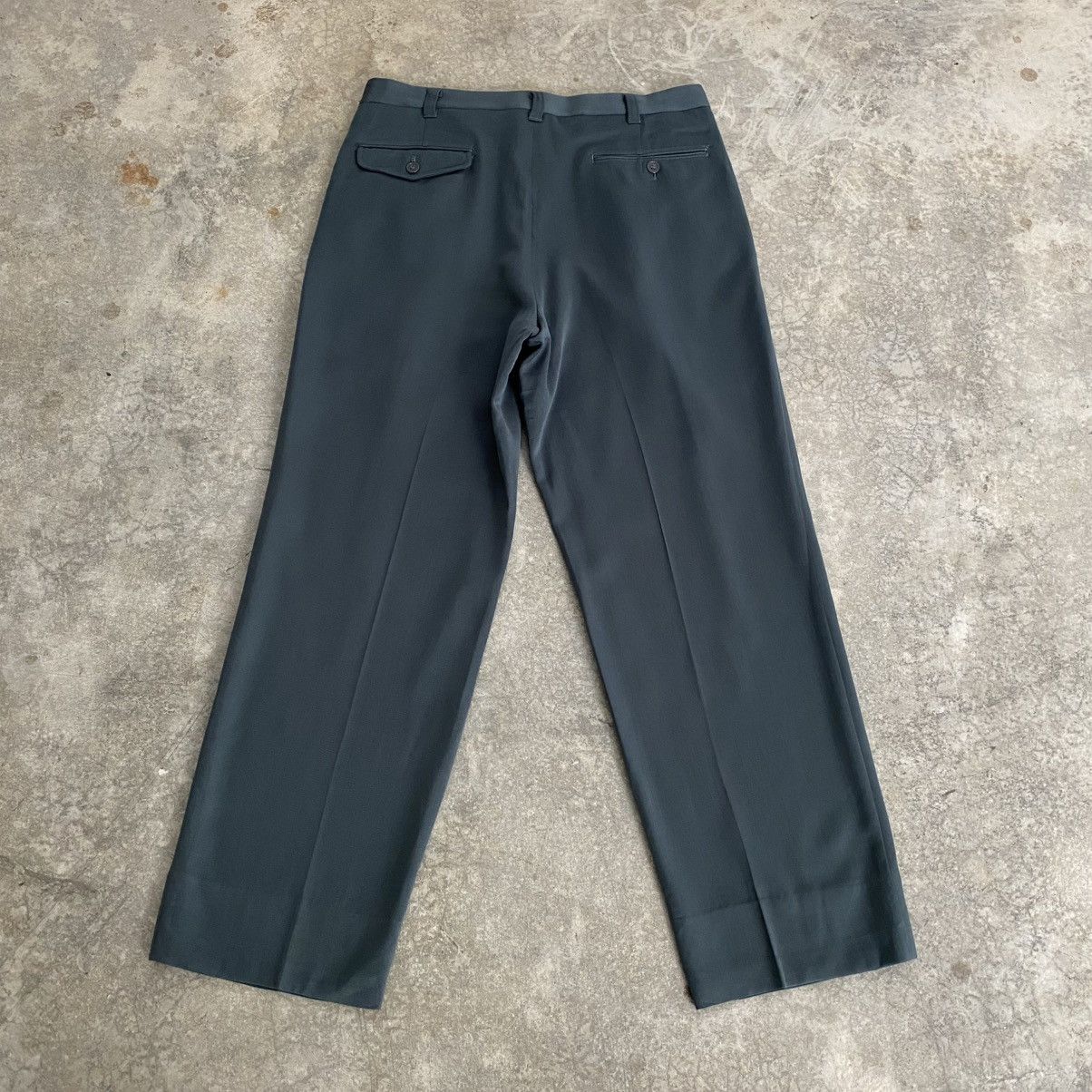 Christian Dior Monsieur 90’s CD Wool Gabardine Pleated Wide Trouser Pants Size US 33 - 9 Thumbnail