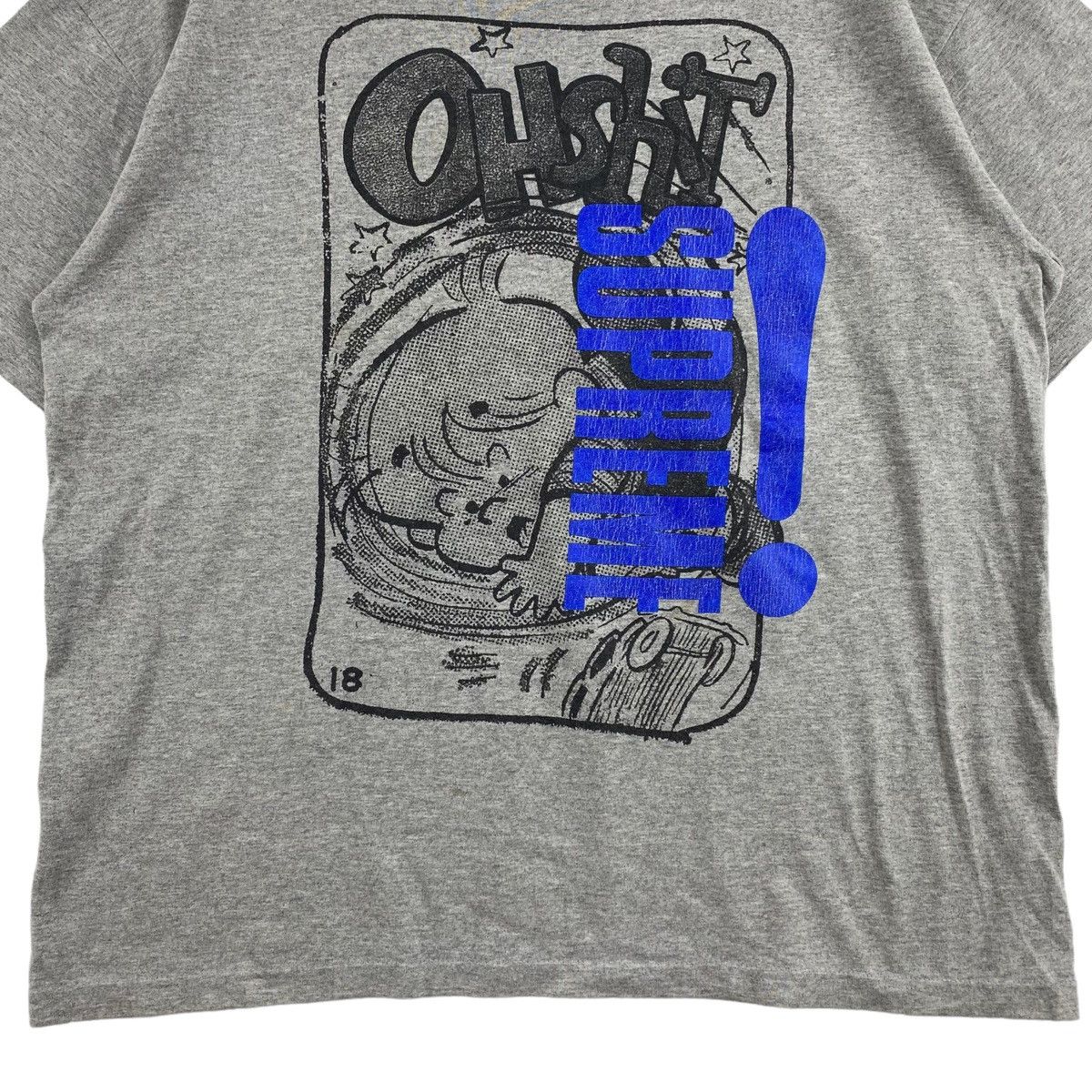 Supreme SS09 SUPREME OH SHIT Big Brand Print Oversize Grey Short Size US XL / EU 56 / 4 - 3 Thumbnail