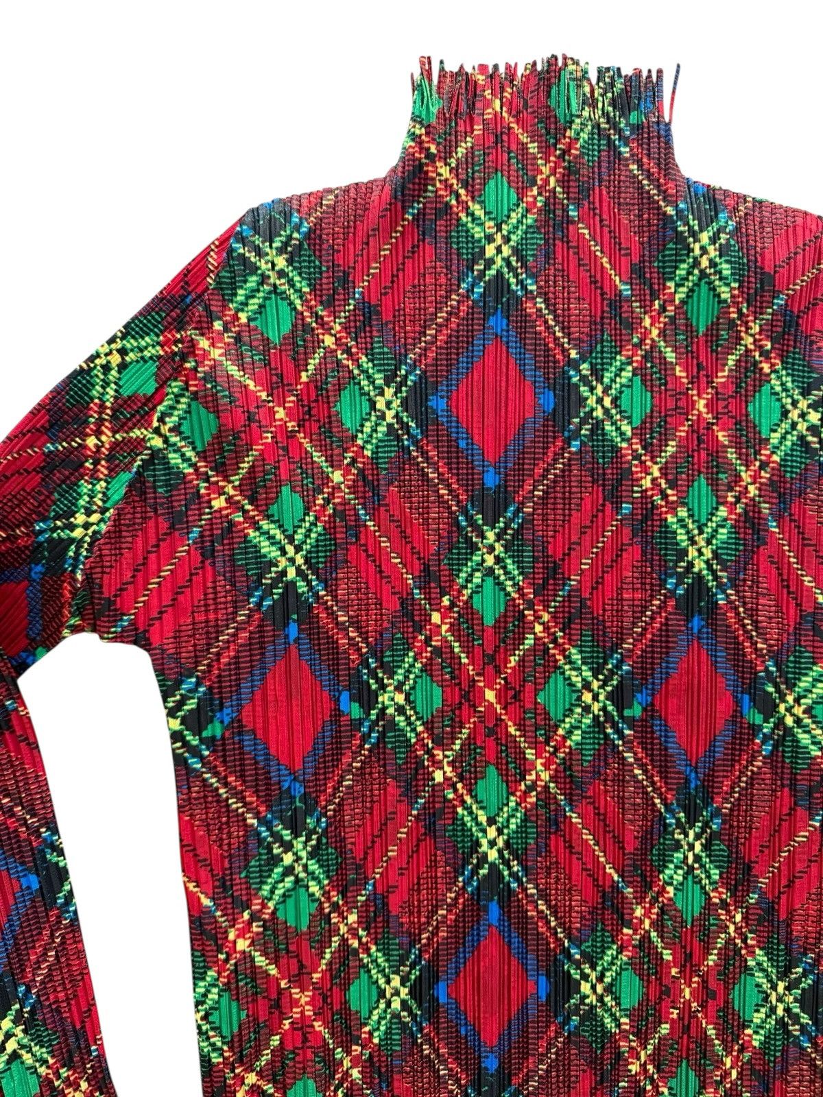 RARE Pleats Please Issey Miyake plaid top