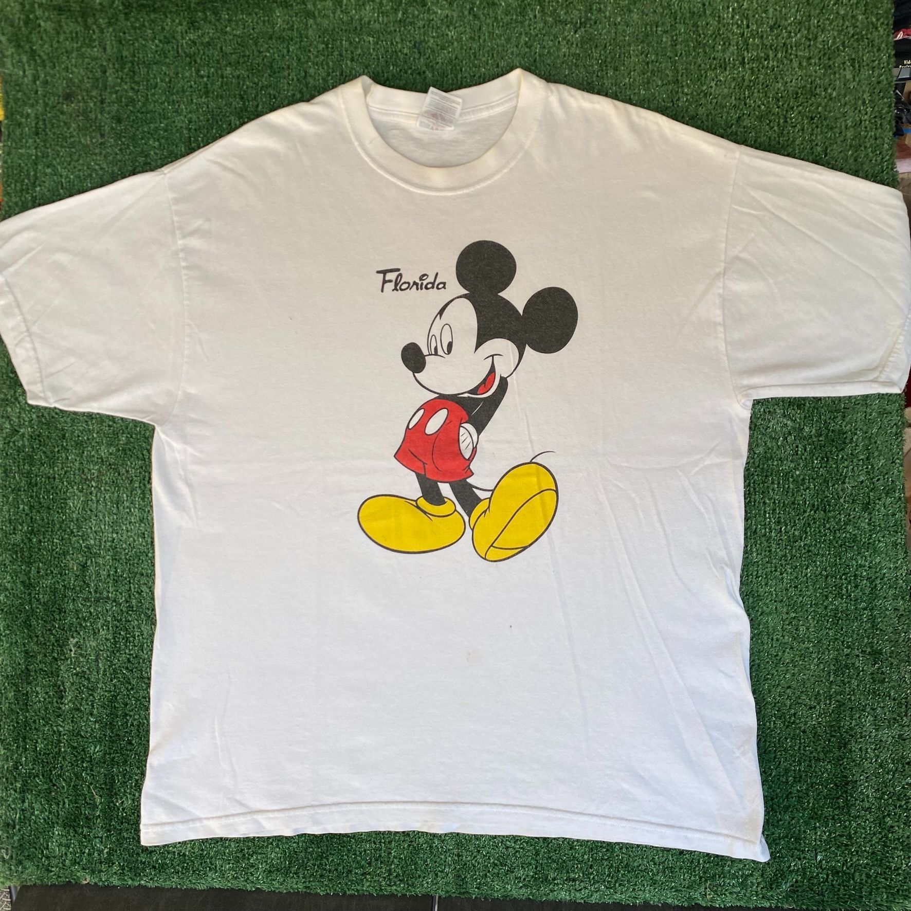 Disney Vintage Y2K Mickey Mouse Shirt White Retro Disney Cartoon Te Size US XL / EU 56 / 4 - 1 Thumbnail