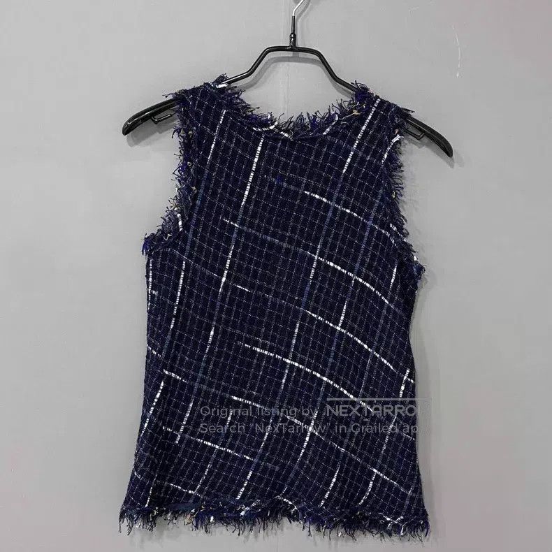 Chanel Chanel Plaid braided sleeveless vest Size XXS / US 00 / IT 34 - 3 Thumbnail