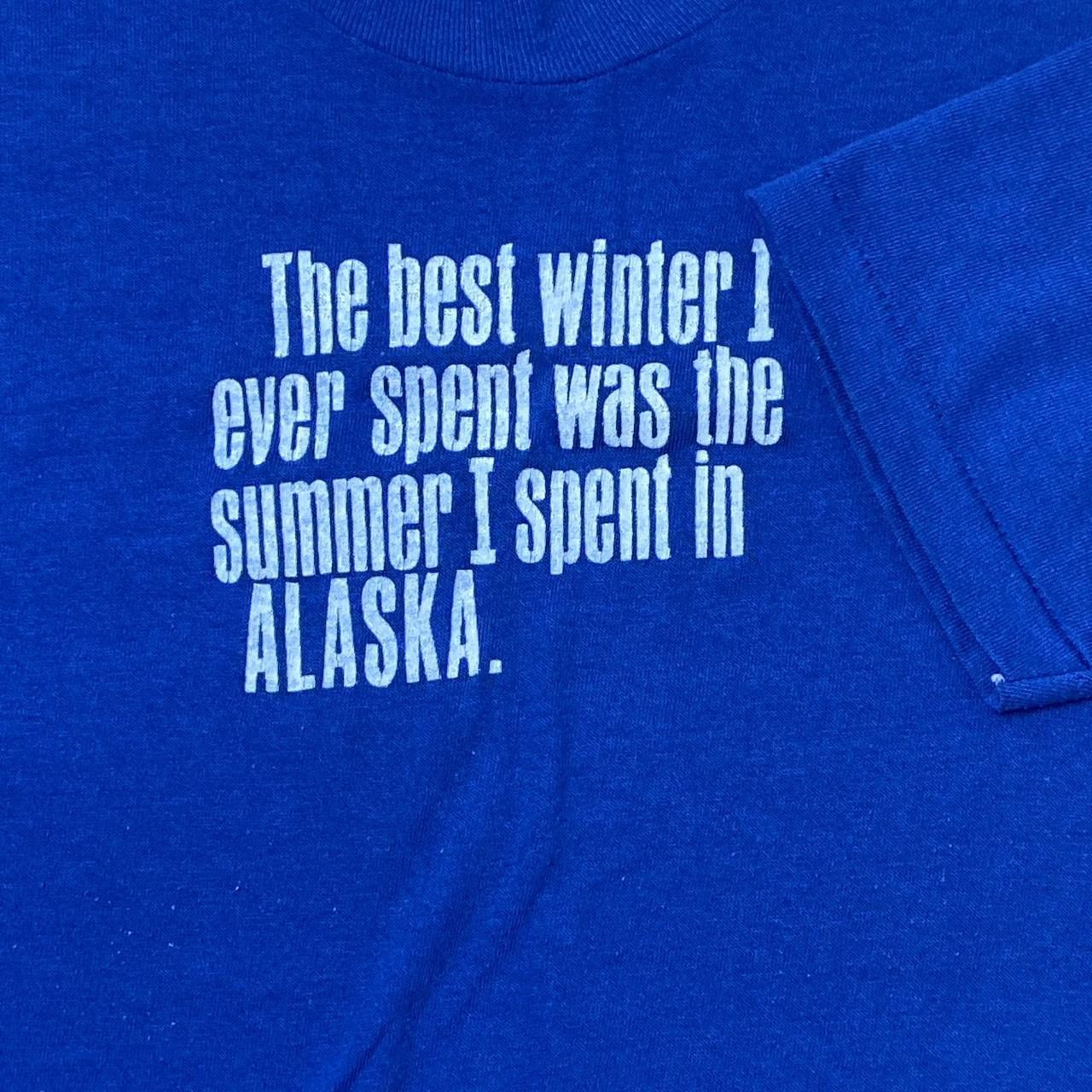 Other True Vintage "The Best Winter" Blue Alaska Tee Size Medium Size US M / EU 48-50 / 2 - 3 Thumbnail