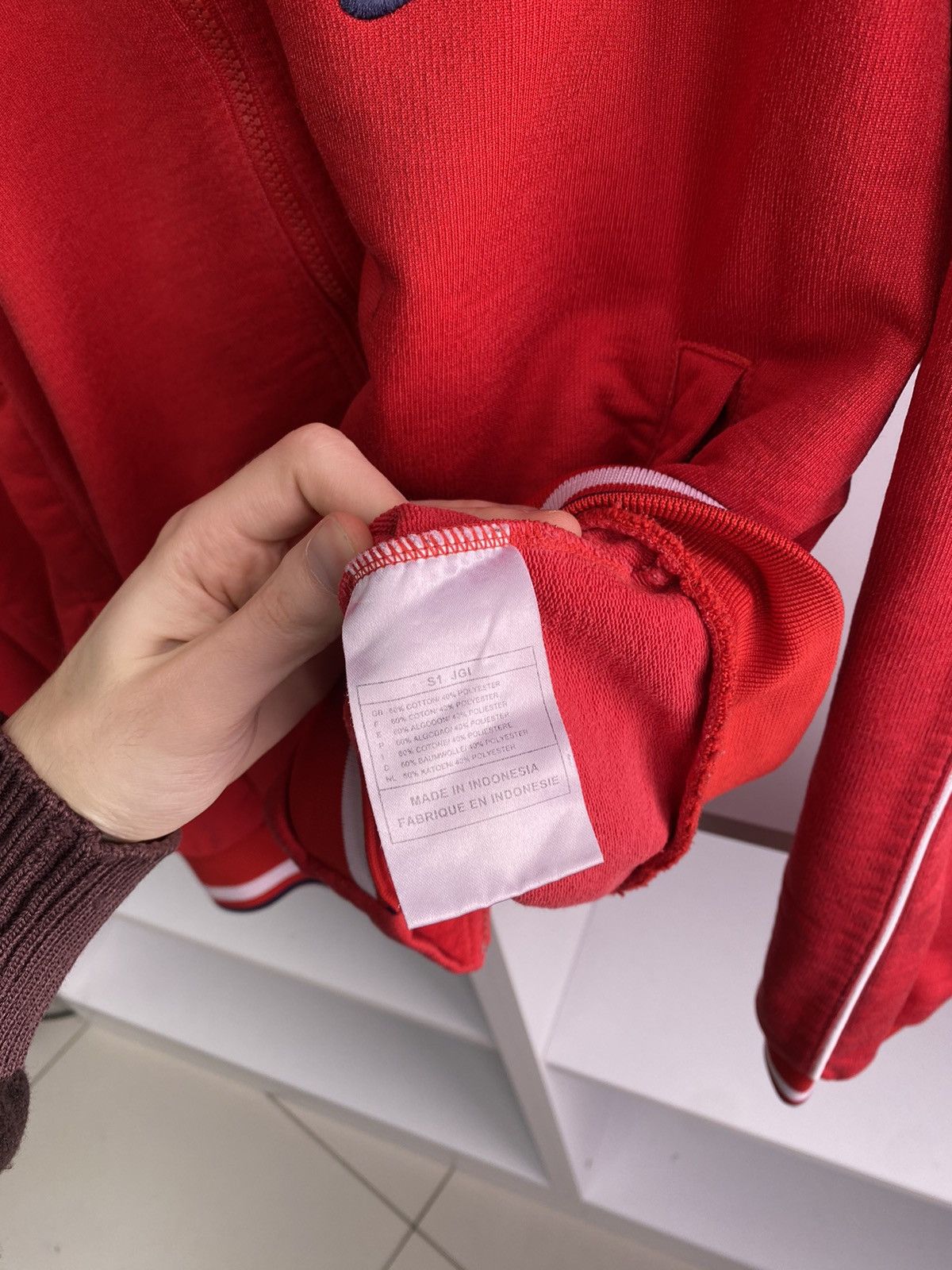 Nike × Vintage Vintage Nike Red Track Jacket Size US L / EU 52-54 / 3 - 10 Thumbnail