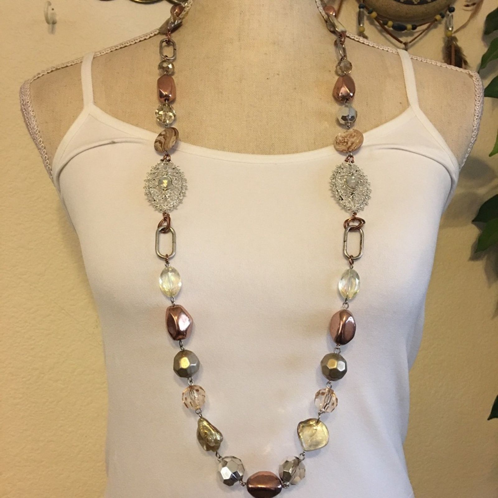 Jewelry Ruby Road copper and silver tone elegant necklace Size ONE SIZE - 1 Thumbnail