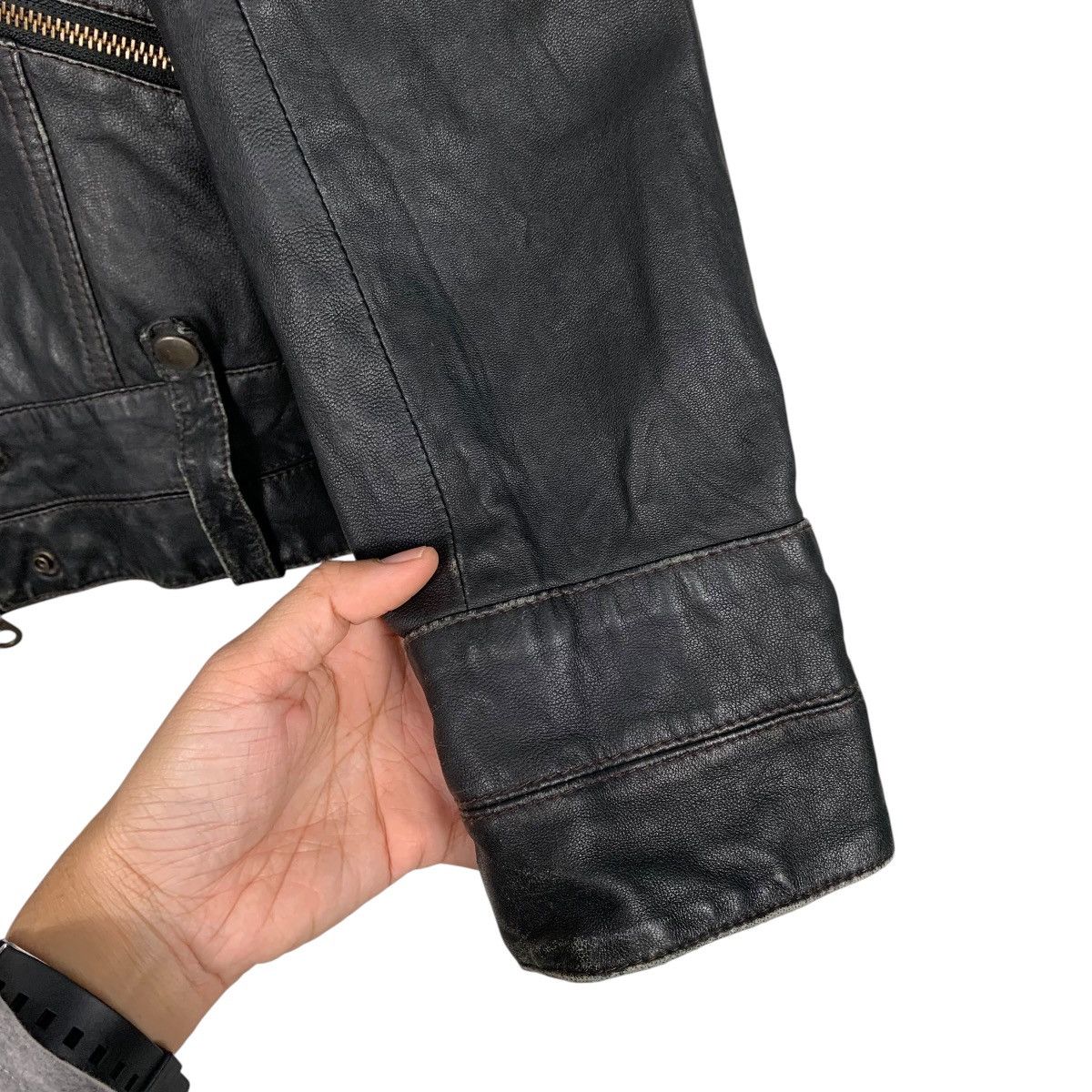 Japanese Brand Japanese Brand Aima Sheepskin Biker Leather Jacket Size US M / EU 48-50 / 2 - 13 Thumbnail