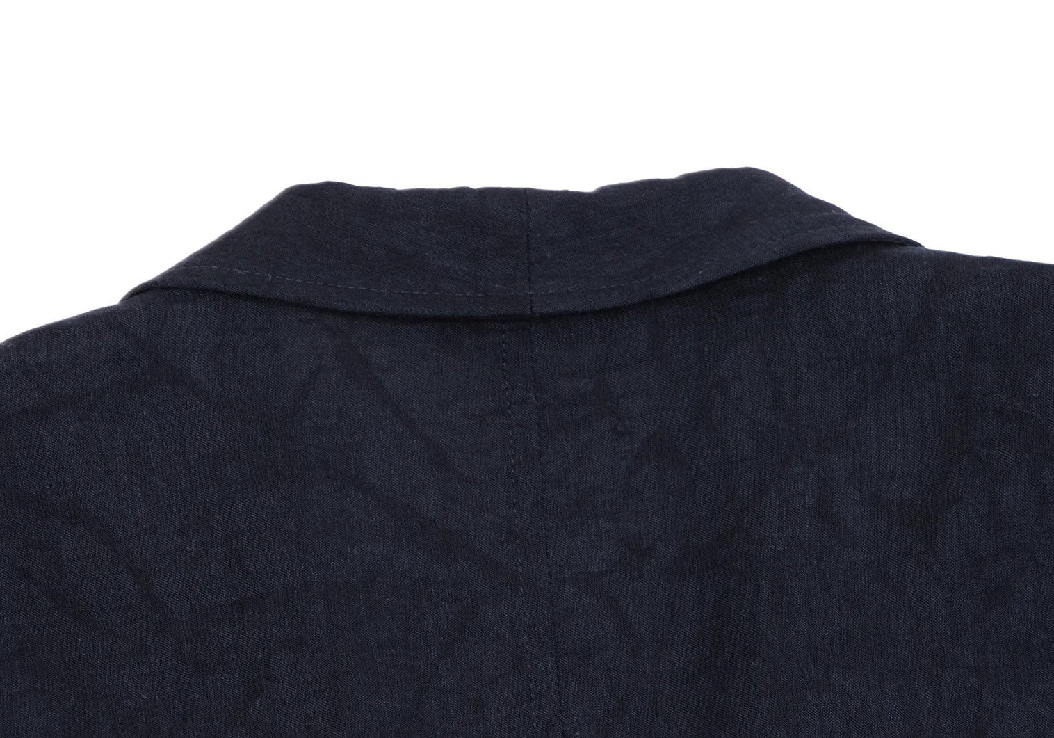 Issey Miyake Linen Blend Shawl Collar Jacket in Dark Blue Size US S / EU 44-46 / 1 - 11 Thumbnail
