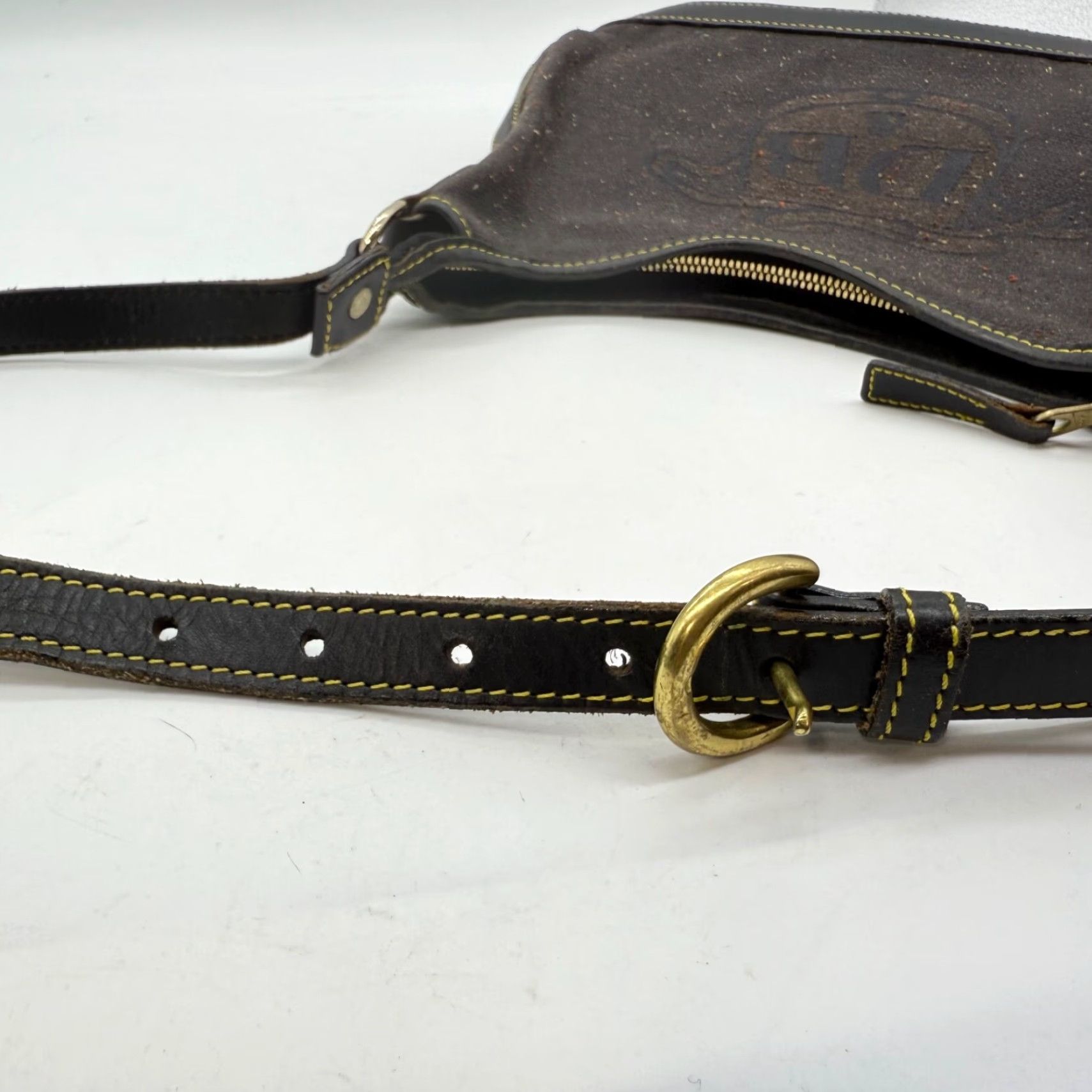 Dooney & Bourke VINTAGE Dooney & Bourke Boho Shoulder Bag Purse Brown Fabric Leather Trim Woman Size ONE SIZE - 5 Thumbnail