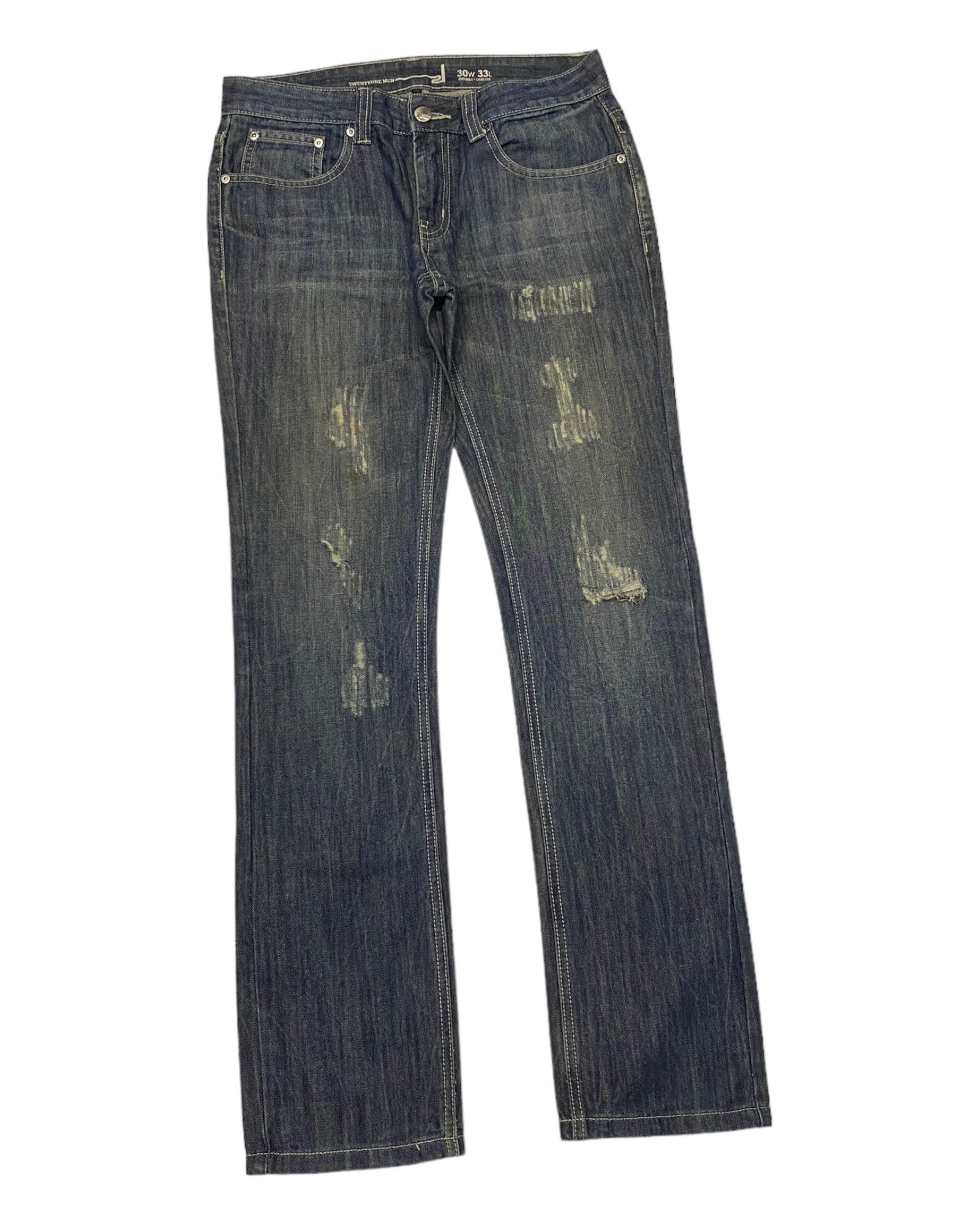 If Six Was Nine TWENTY ONE MEN DISTRESSED DENIM JEANS Size US 31 - 3 Thumbnail