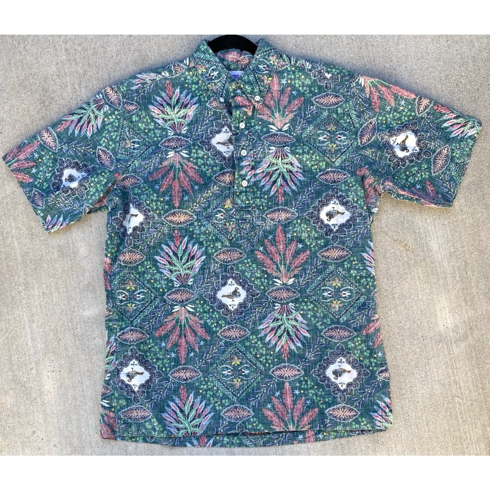 Reyn Spooner Reyn Spooner Button-Up Shirt Duck Bird M Multicolor Short Sleeve Polo/Casual Pullover Tailored In Hawaii Man Size M Size US M / EU 48-50 / 2 - 3 Thumbnail
