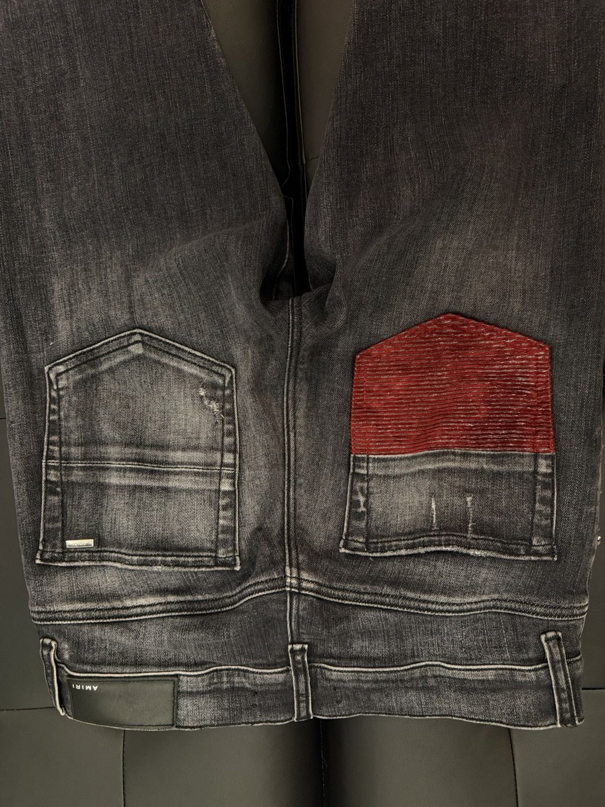 Size 29 - Amiri MX1 Red Patch Dark Black Denim