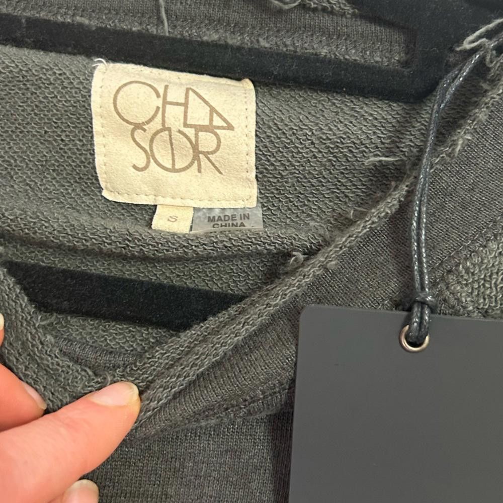 Chase Authentics Chaser l NWT Charcoal Oversized Raw Hem Sweatshirt Small Size S / US 4 / IT 40 - 7 Thumbnail