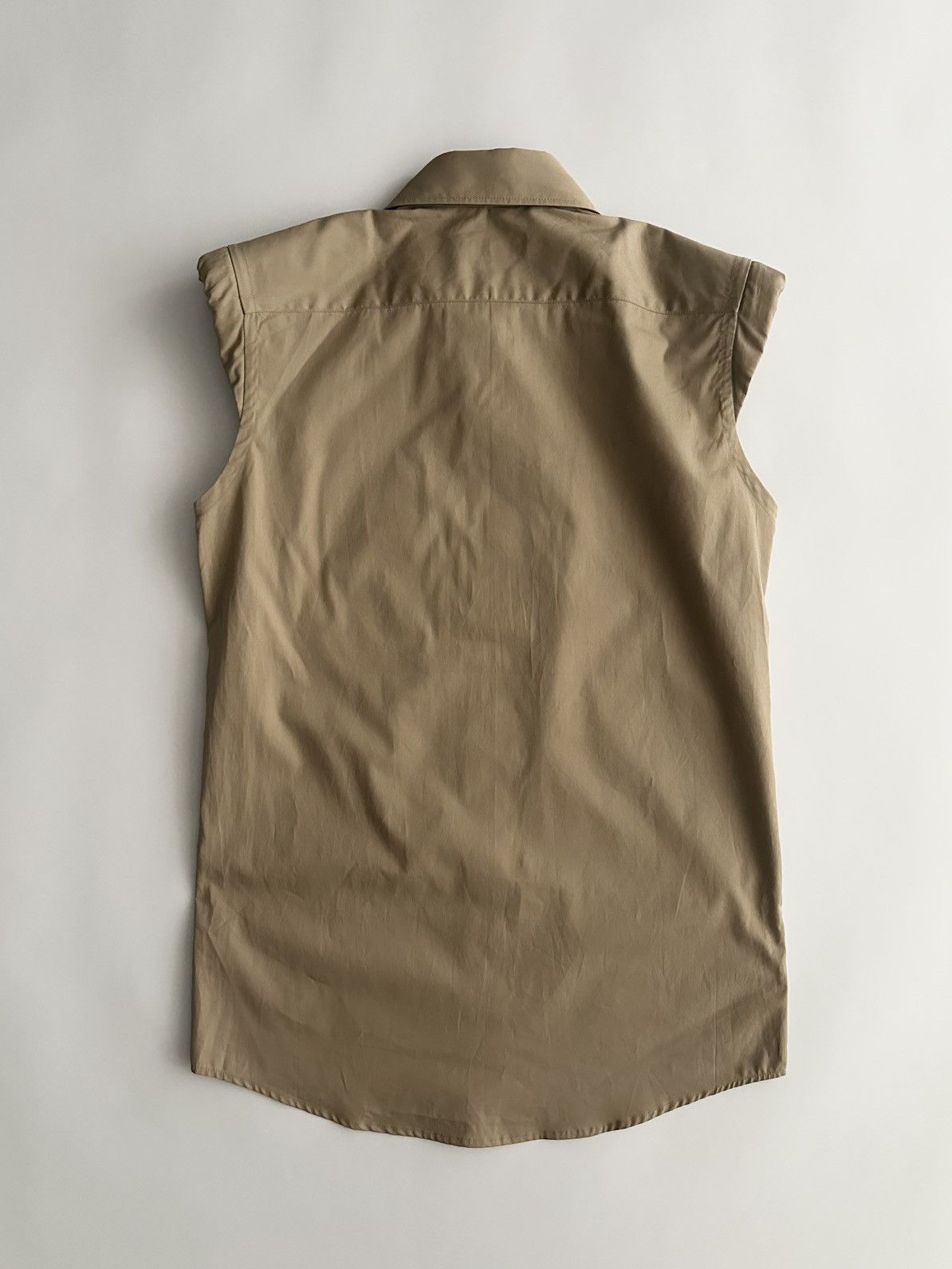 Dries Van Noten Dries Van Noten Padded Shoulders Sleeveless Shirt Size US S / EU 44-46 / 1 - 4 Thumbnail