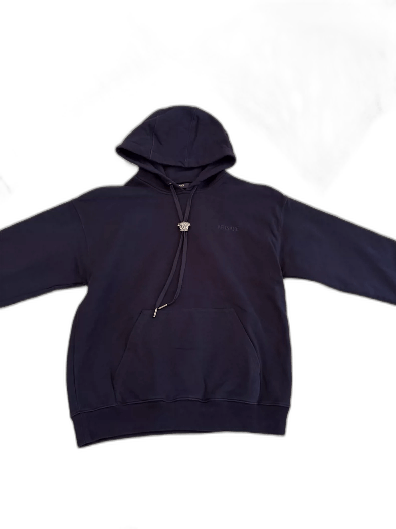 Versace Versace Hooded Sweatshirt with Logo Embroidery Size US S / EU 44-46 / 1 - 1 Thumbnail