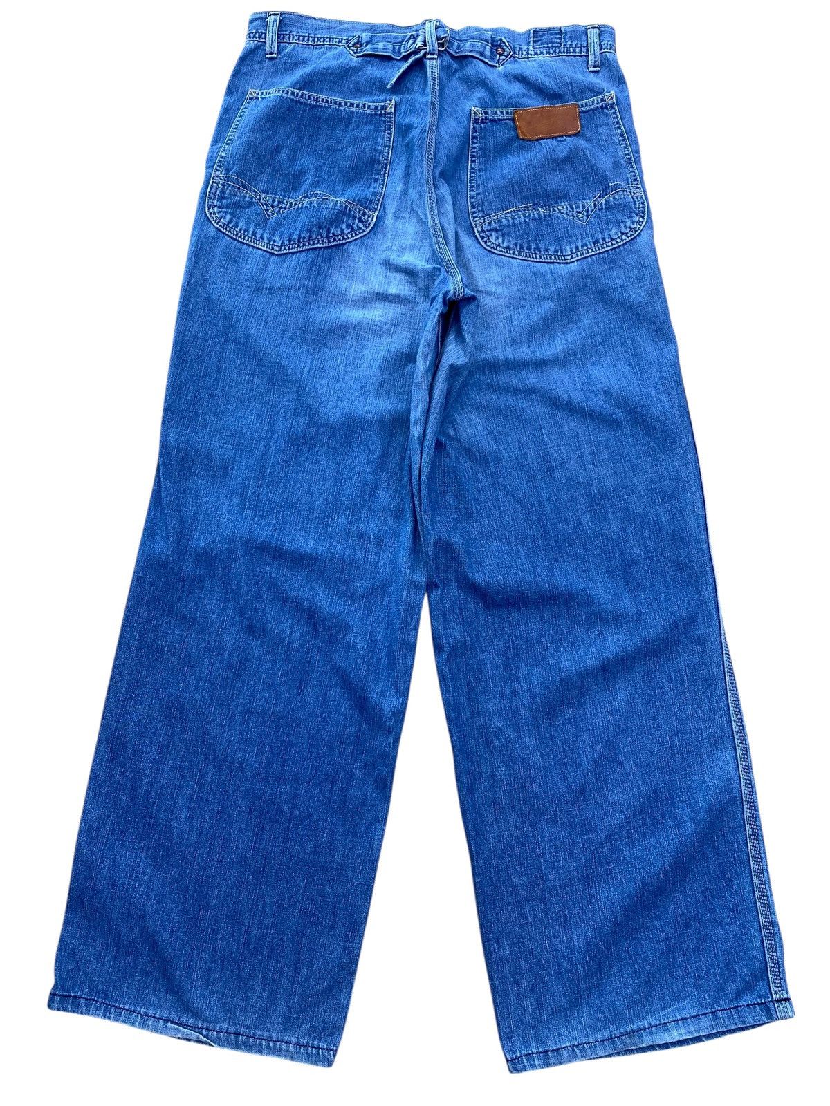 Other Japanese Brand Buckle Back Style Baggy Jeans Size US 33 - 3 Thumbnail