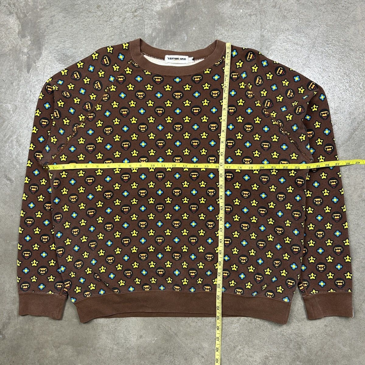 Bape × Vintage 2000s BAPE Monogram Sweatshirt Size US L / EU 52-54 / 3 - 6 Thumbnail