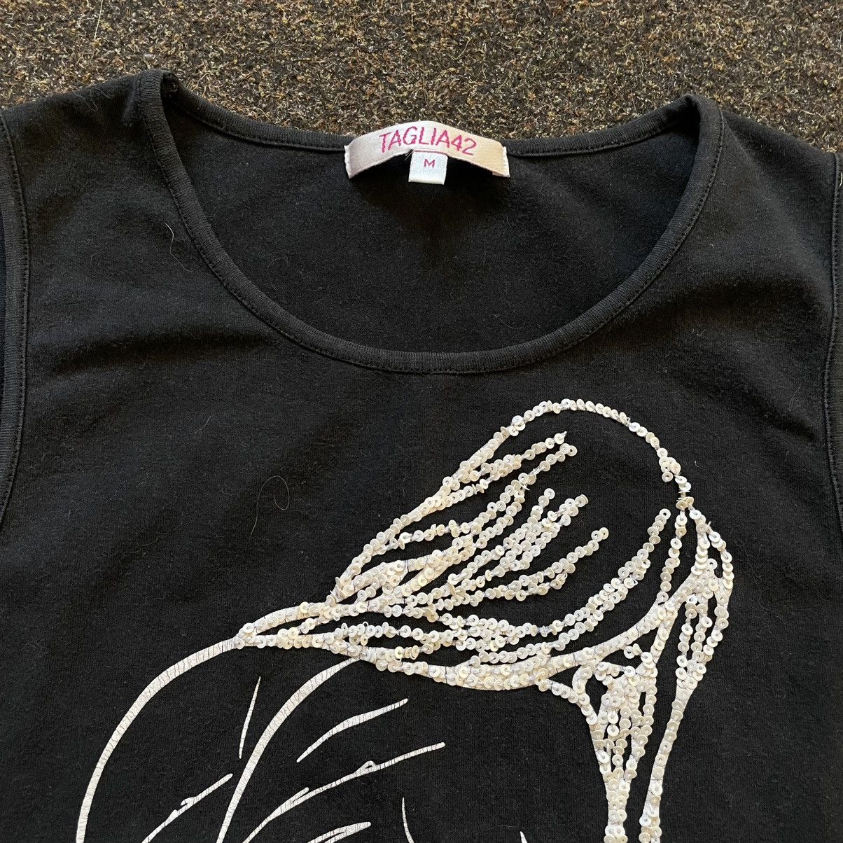 Vintage Vintage Y2K Graphic Tank Top Devil Art Black Goth Slim S Size S / US 4 / IT 40 - 5 Thumbnail