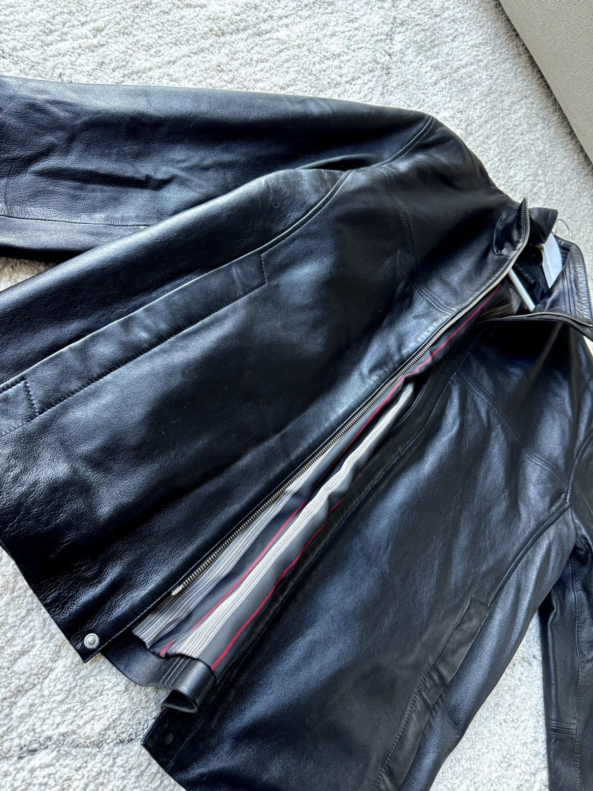 Other Vintage Naturel 100% Lamb leather Jacket Soft minimal Size US L / EU 52-54 / 3 - 3 Thumbnail