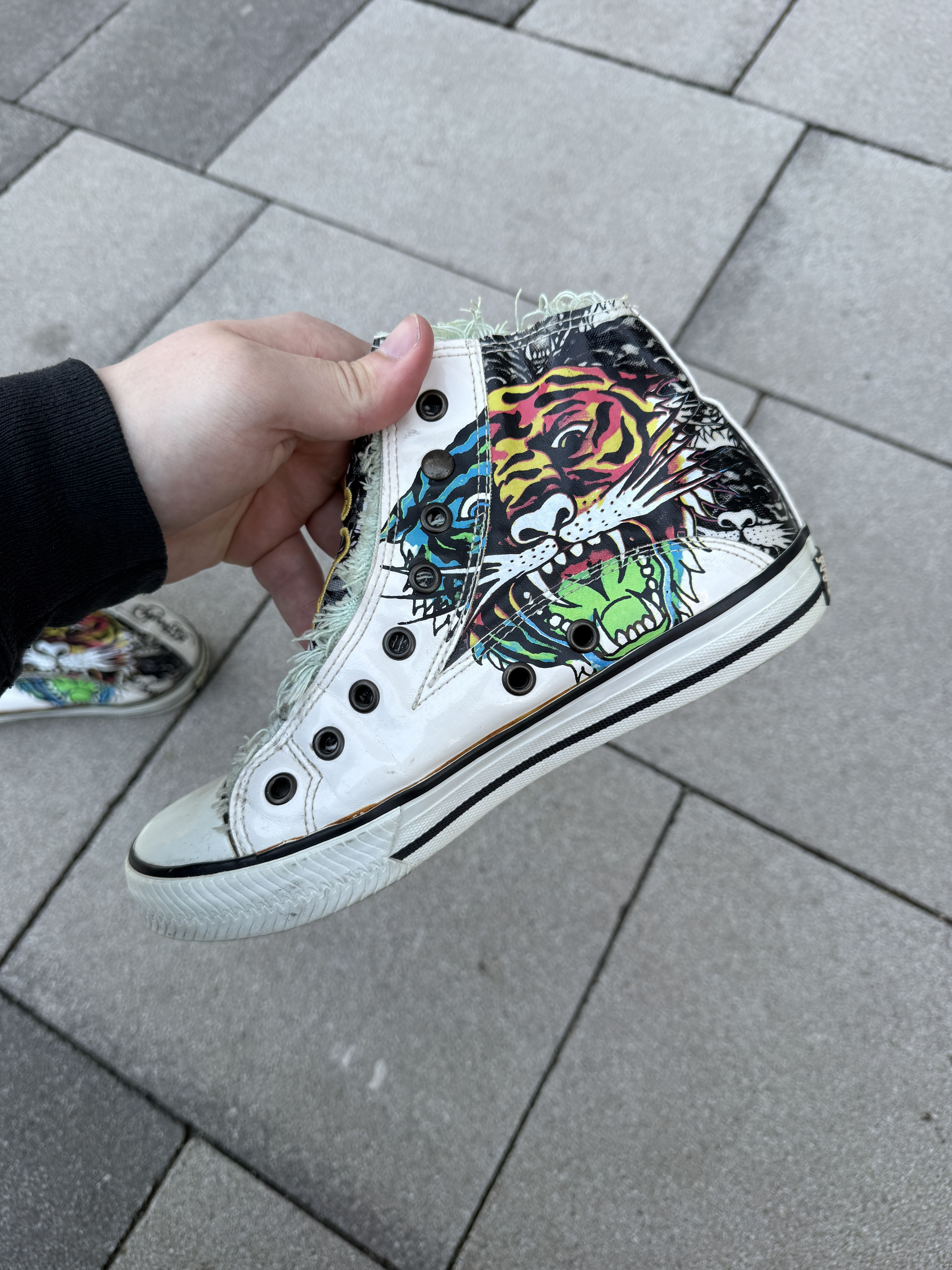 Ed Hardy × Vintage Vintage Y2K Ed Hardy High Top Sneakers Tiger Shoes Size 36 Size US 6 / IT 36 - 11 Thumbnail
