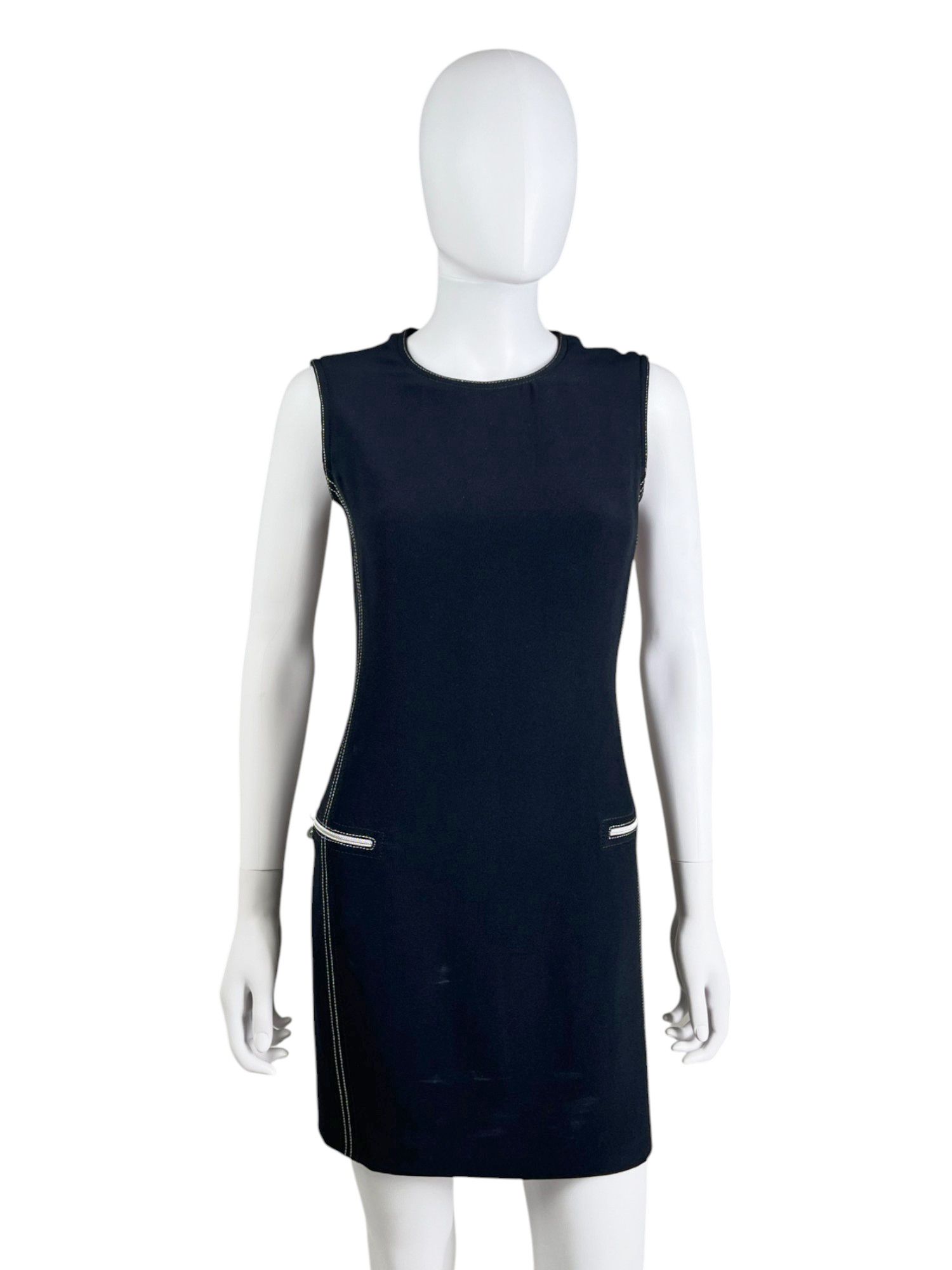 Versace by Gianni Versace S/S 1996 Black Zipped Medusa Dress Size S / US 4 / IT 40 - 1 Thumbnail