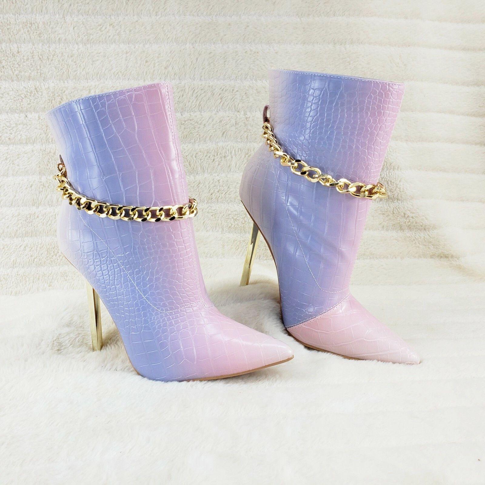 Other Roxy Pink Lilac Pointy Toe Slim Stiletto Heel Sexy Ankle Boo Size US 9 / IT 39 - 1 Thumbnail