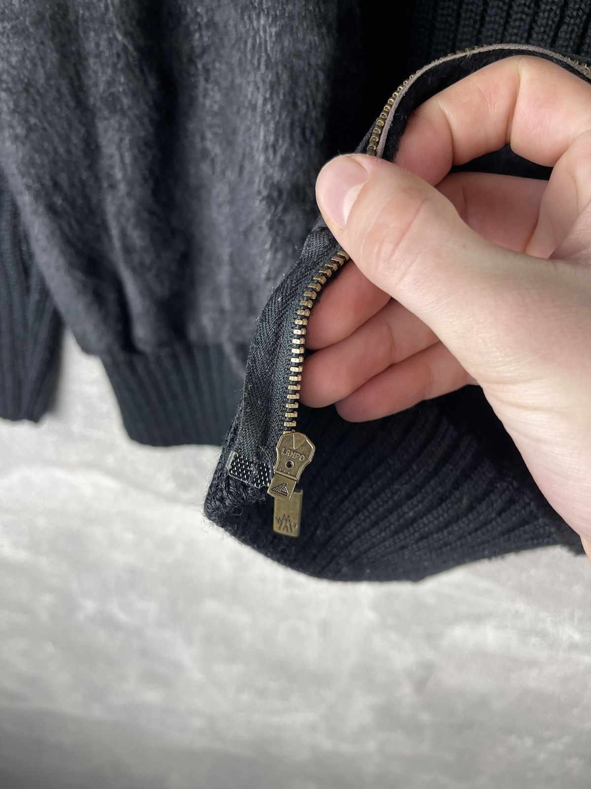 Moncler Moncler Rare 00s Wool Knit Jacket Pony Hair Panel Black Tag Size M / US 6-8 / IT 42-44 - 15 Thumbnail