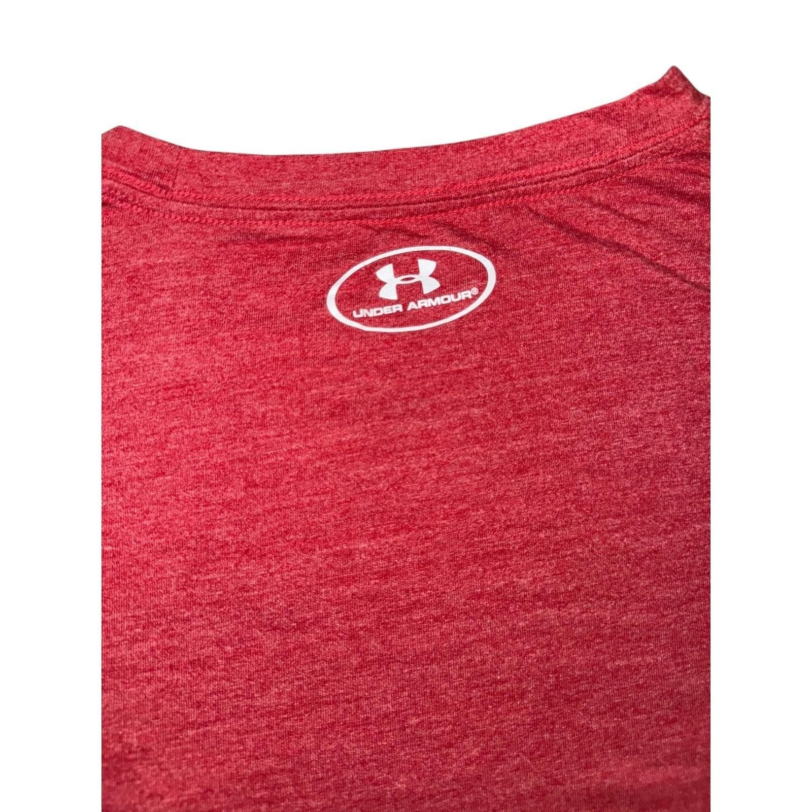 Under Armour Under Armour Mens XL Loose Fit Short Sleeve T-Shirt Red Logo Size US XL / EU 56 / 4 - 5 Thumbnail