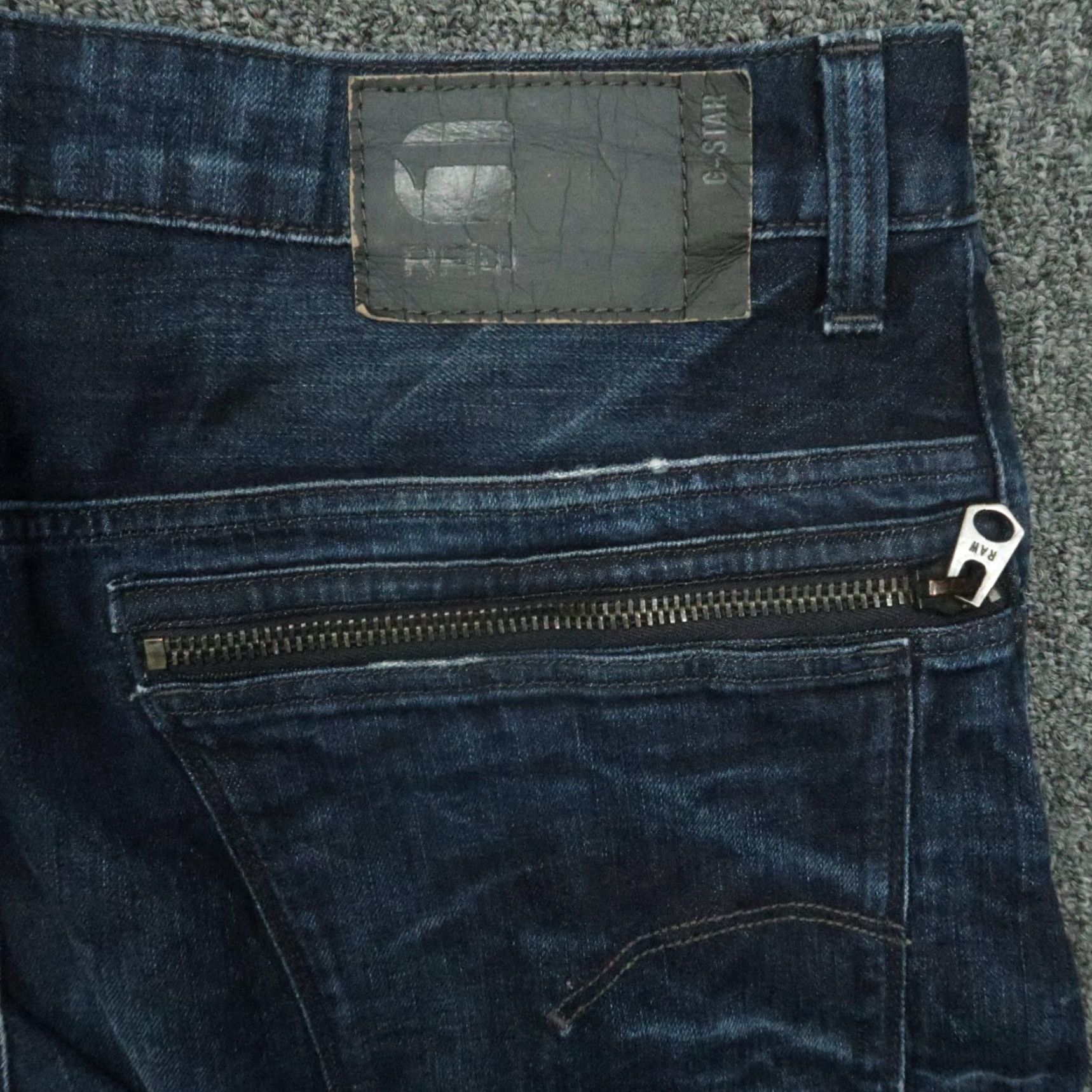 G-Star G Star Jeans Mens 36x32 Arc Slim 5-Pocket Denim Button Fly Blue - 3D Straight Fit, Regular, 36 Waist, 32 Inseam, Cotton, Vintage No, G-Star Arc Size US 36 / EU 52 - 6 Thumbnail