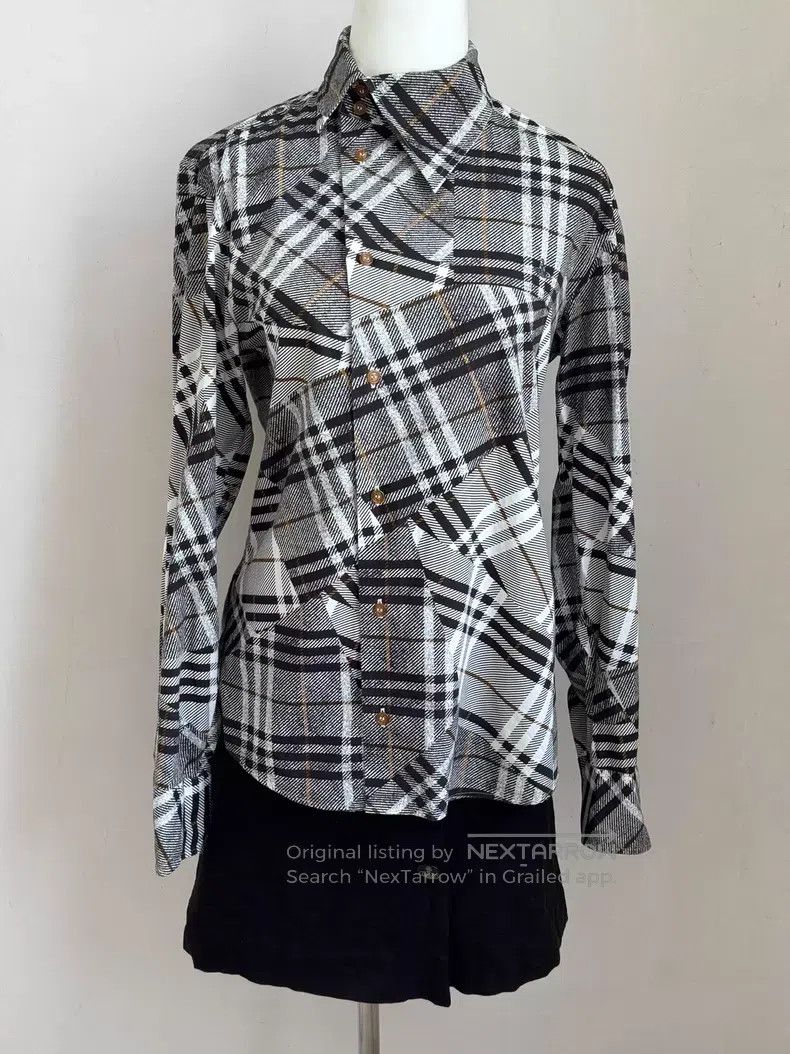 Vivienne Westwood Vivienne Westwood Wild Plaid Shirt with Asymmetric Collar Size L / US 10 / IT 46 - 1 Thumbnail