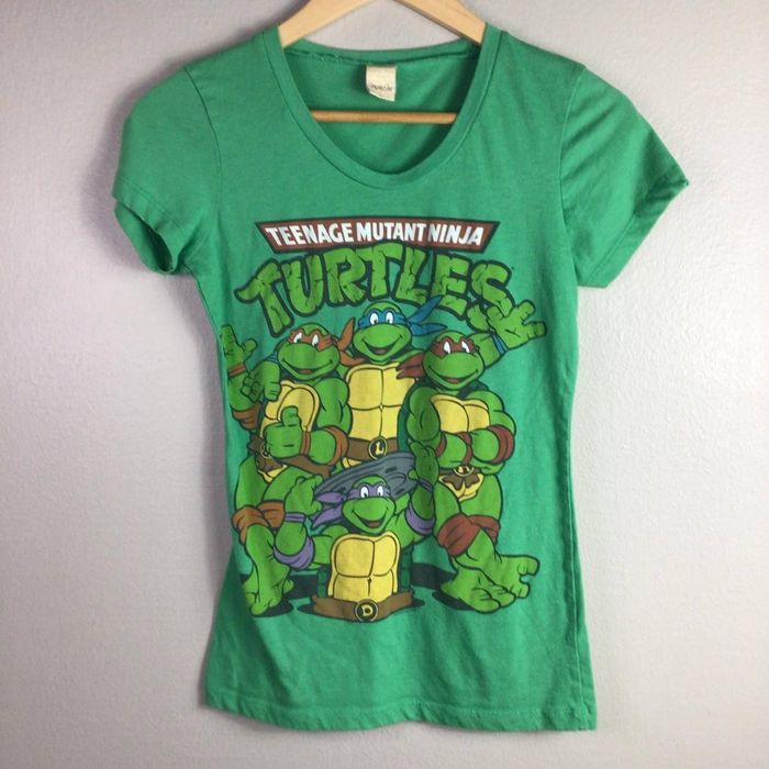 Streetwear Tnmt Teenage Mutant Ninja Turtles Woman T Shirt Green Small 