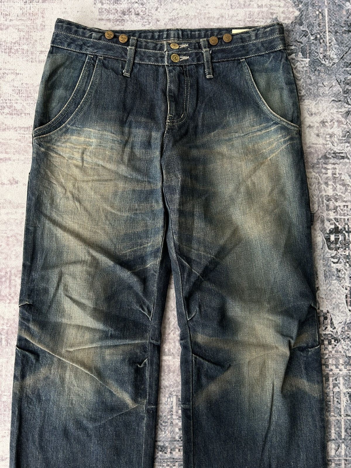 PPFM PPFM Carpenter Solid Washed Denim Pants Size US 32 / EU 48 - 3 Thumbnail