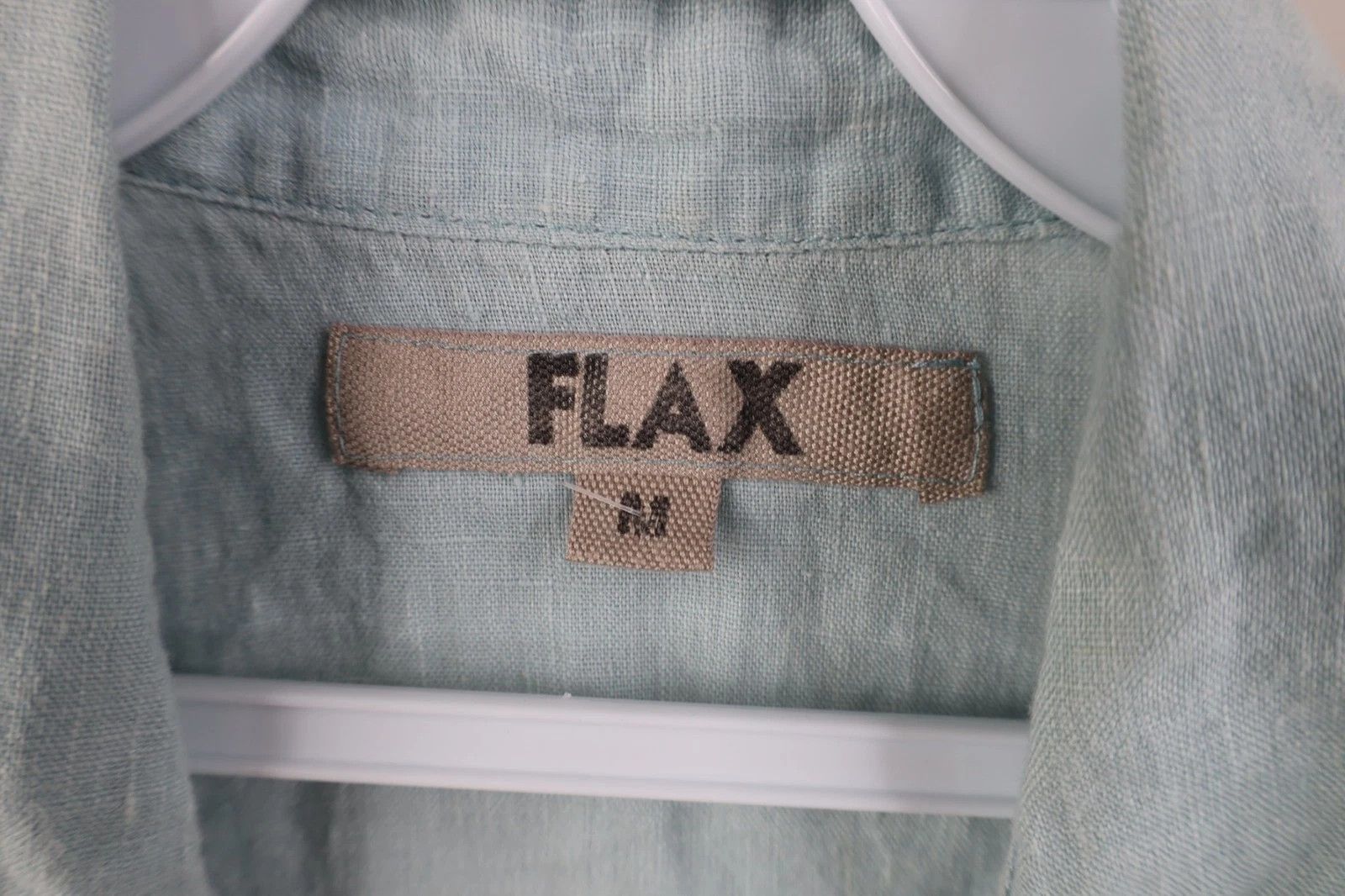 Vintage Flax Linen Short Sleeve Collared Button Shirt Light Blue Size US M / EU 48-50 / 2 - 8 Thumbnail