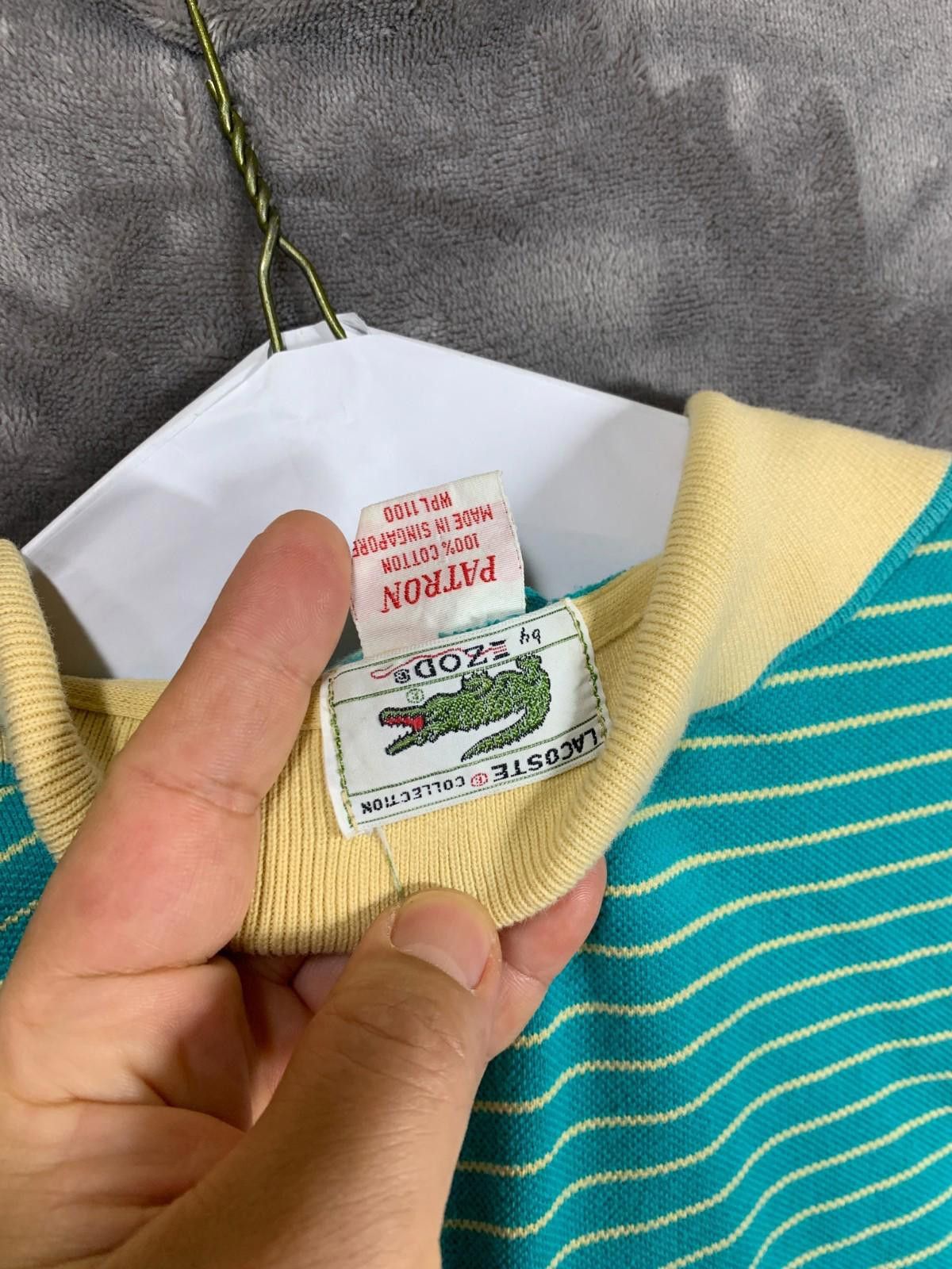 Designer 80s IZOD LACOSTE Patron Polo Shirt 1Turquoise MEDPreppy (104 Size US L / EU 52-54 / 3 - 6 Thumbnail
